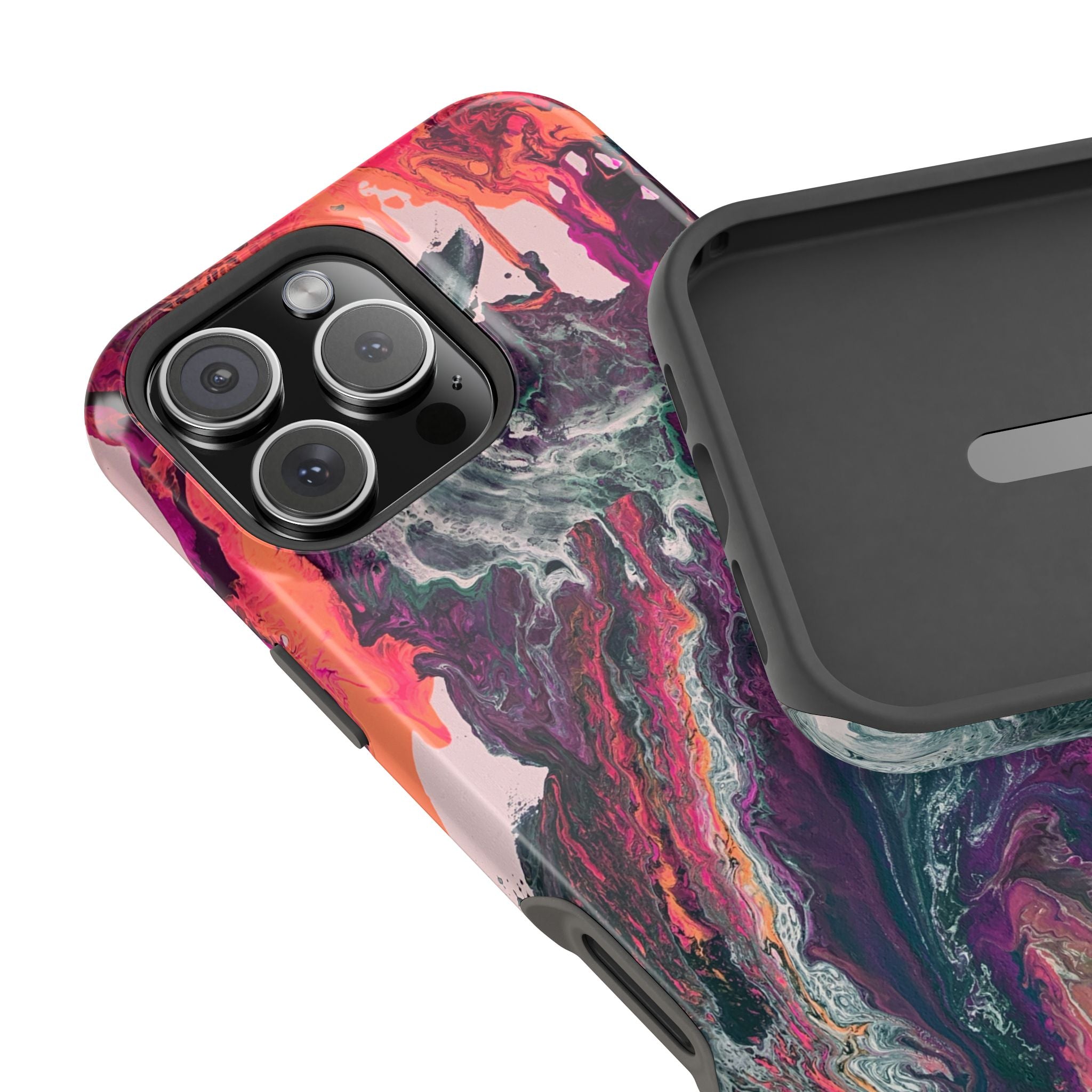 Colorwave Distortion X MagSafe iPhone Case – Abstract Art Design, Shockproof for iPhone 14–17 Pro & Pro Max