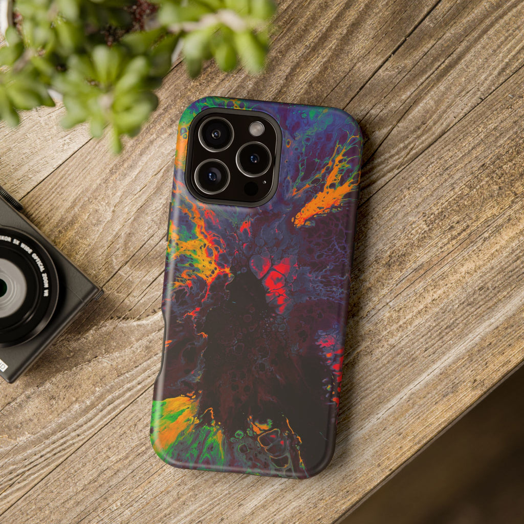 Fusion Collapse MagSafe iPhone Case – Abstract Art Design, Shockproof for iPhone 14–17 Pro & Pro Max