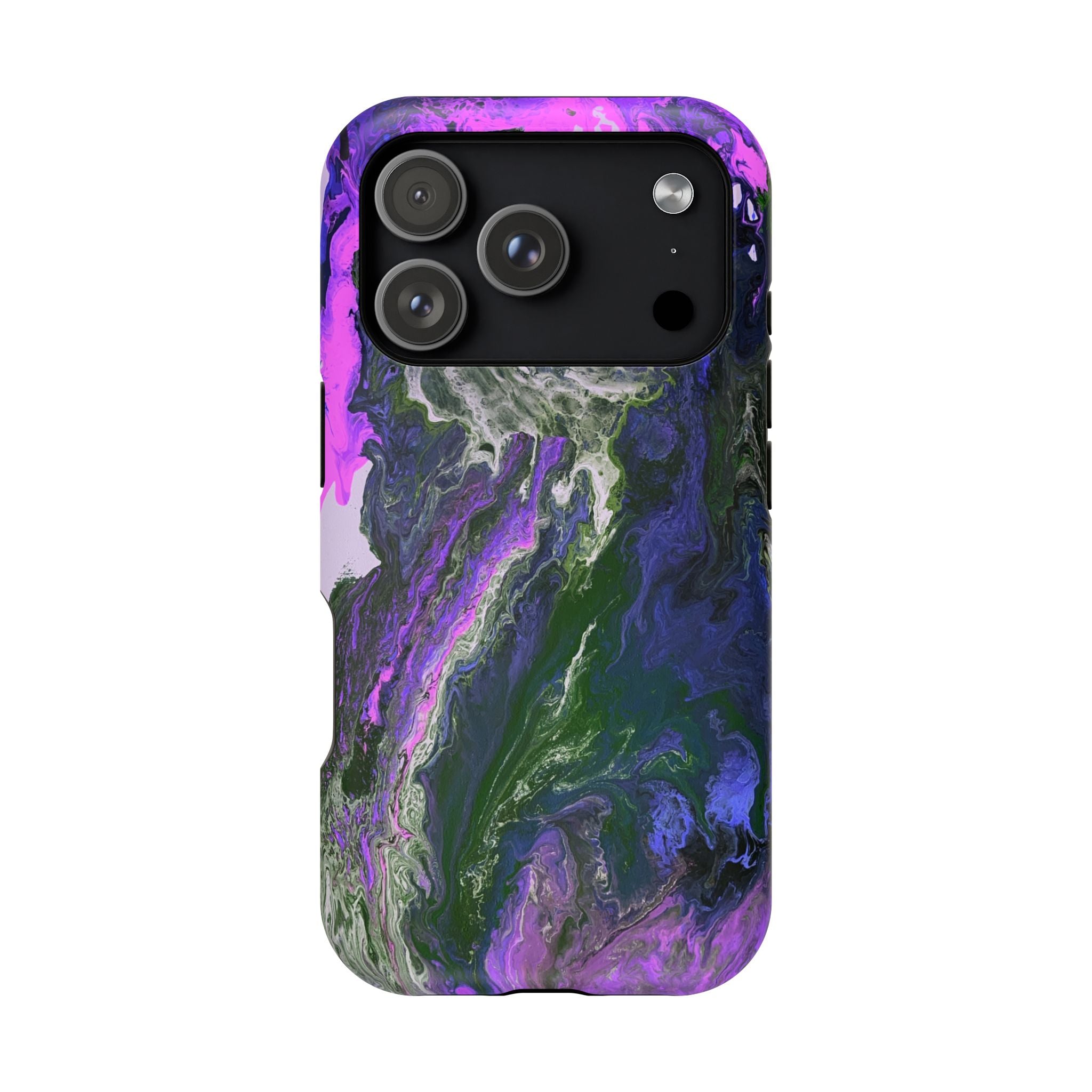 Neon Blossom X MagSafe iPhone Case – Abstract Art Design, Shockproof for iPhone 14–17 Pro & Pro Max