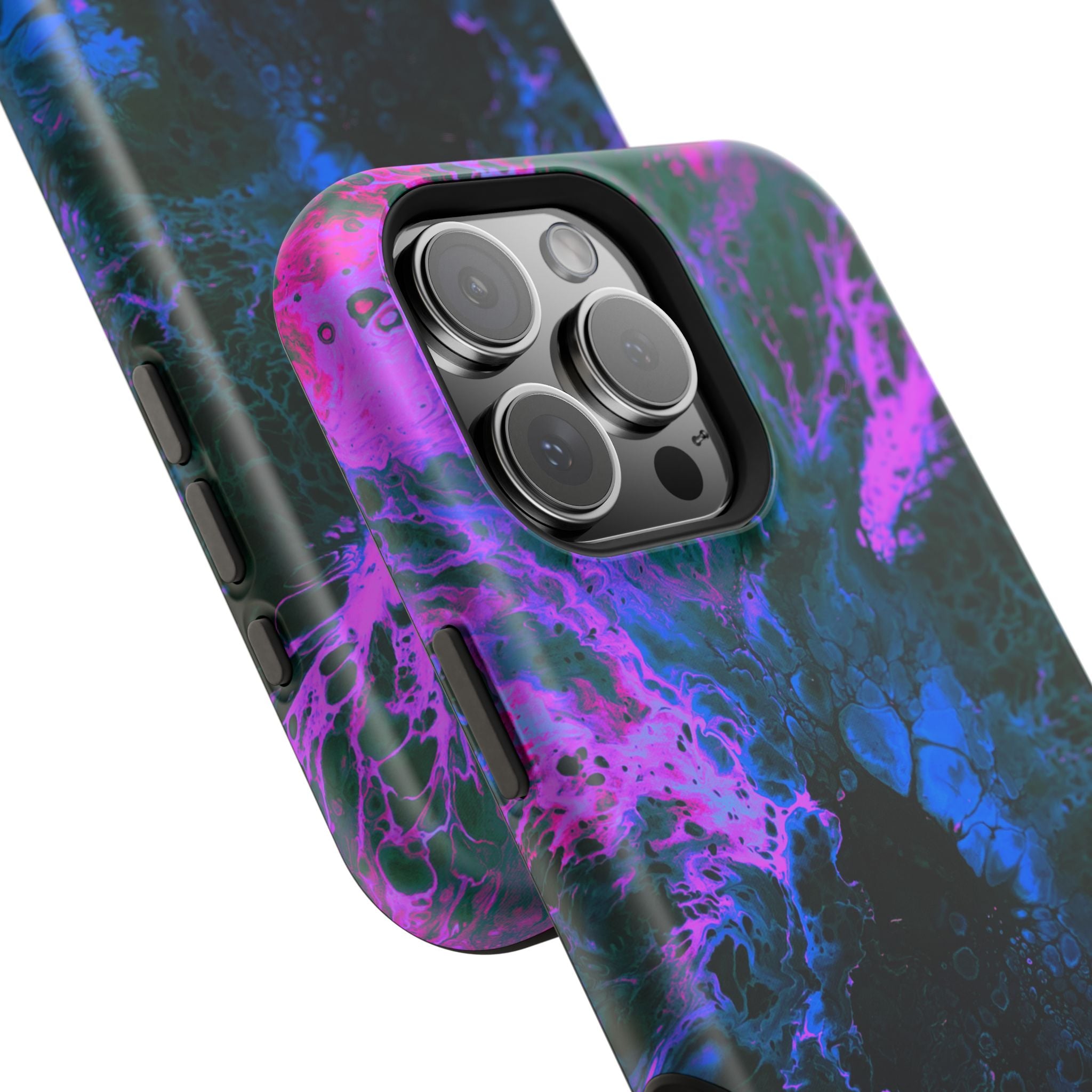 Ultraviolet Shock MagSafe iPhone Case – Abstract Art Design, Shockproof for iPhone 14–17 Pro & Pro Max