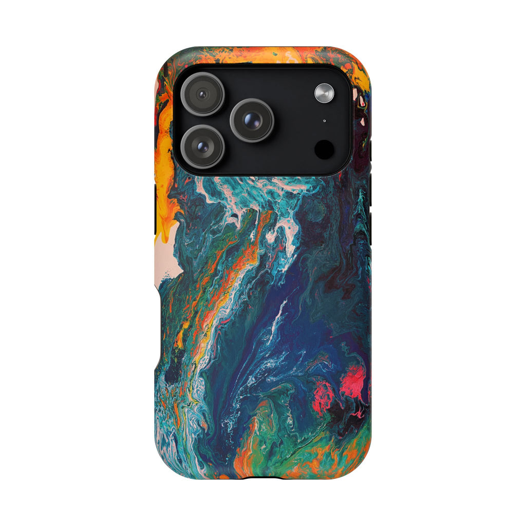 Deepcore Flow X MagSafe iPhone Case – Abstract Art Design, Shockproof for iPhone 14–17 Pro & Pro Max