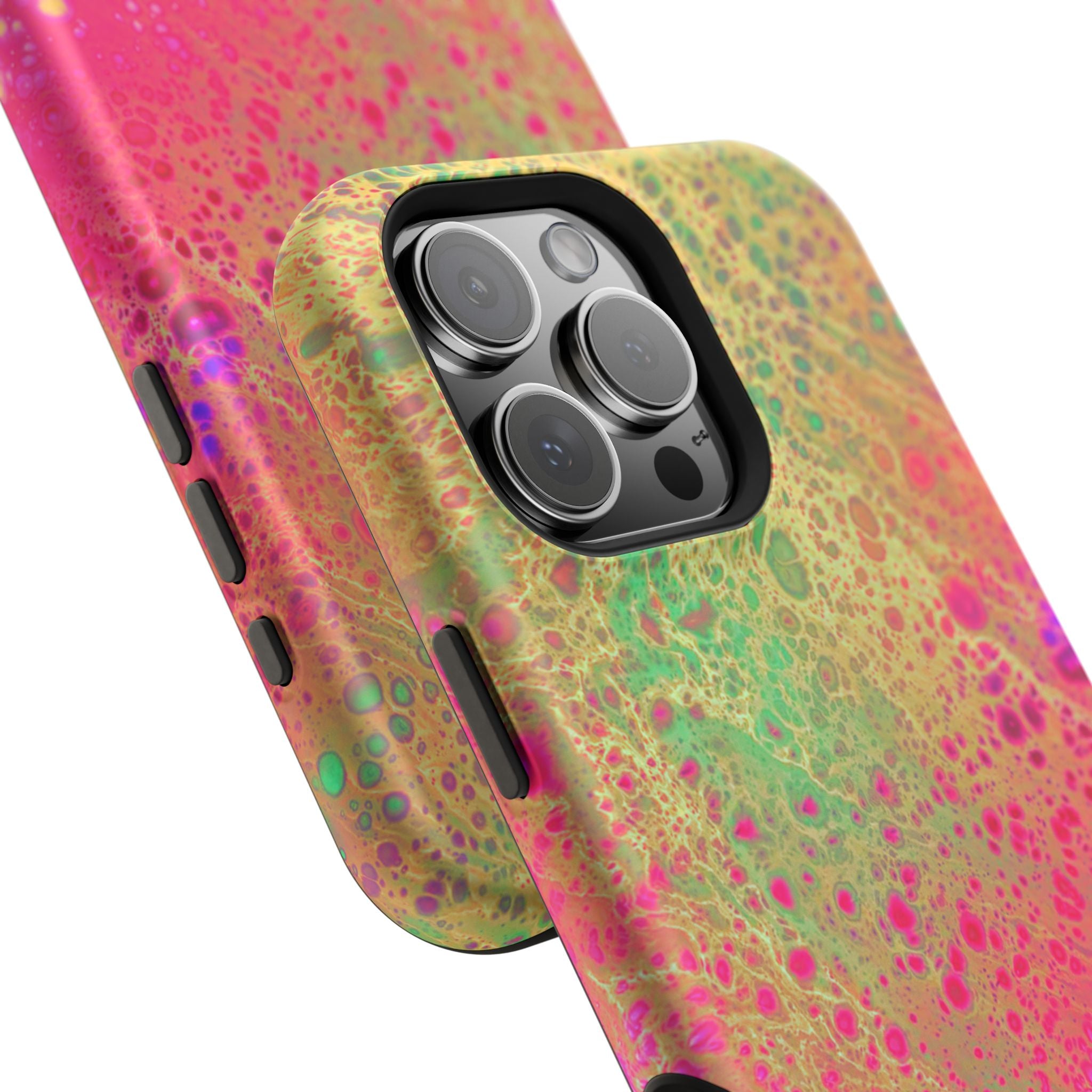 Plasma Petals MagSafe iPhone Case – Abstract Art Design, Shockproof for iPhone 14–17 Pro & Pro Max