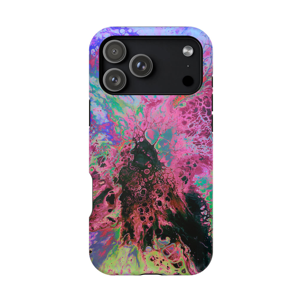 Quantum Bloom Collapse MagSafe iPhone Case – Abstract Art Design, Shockproof for iPhone 14–17 Pro & Pro Max