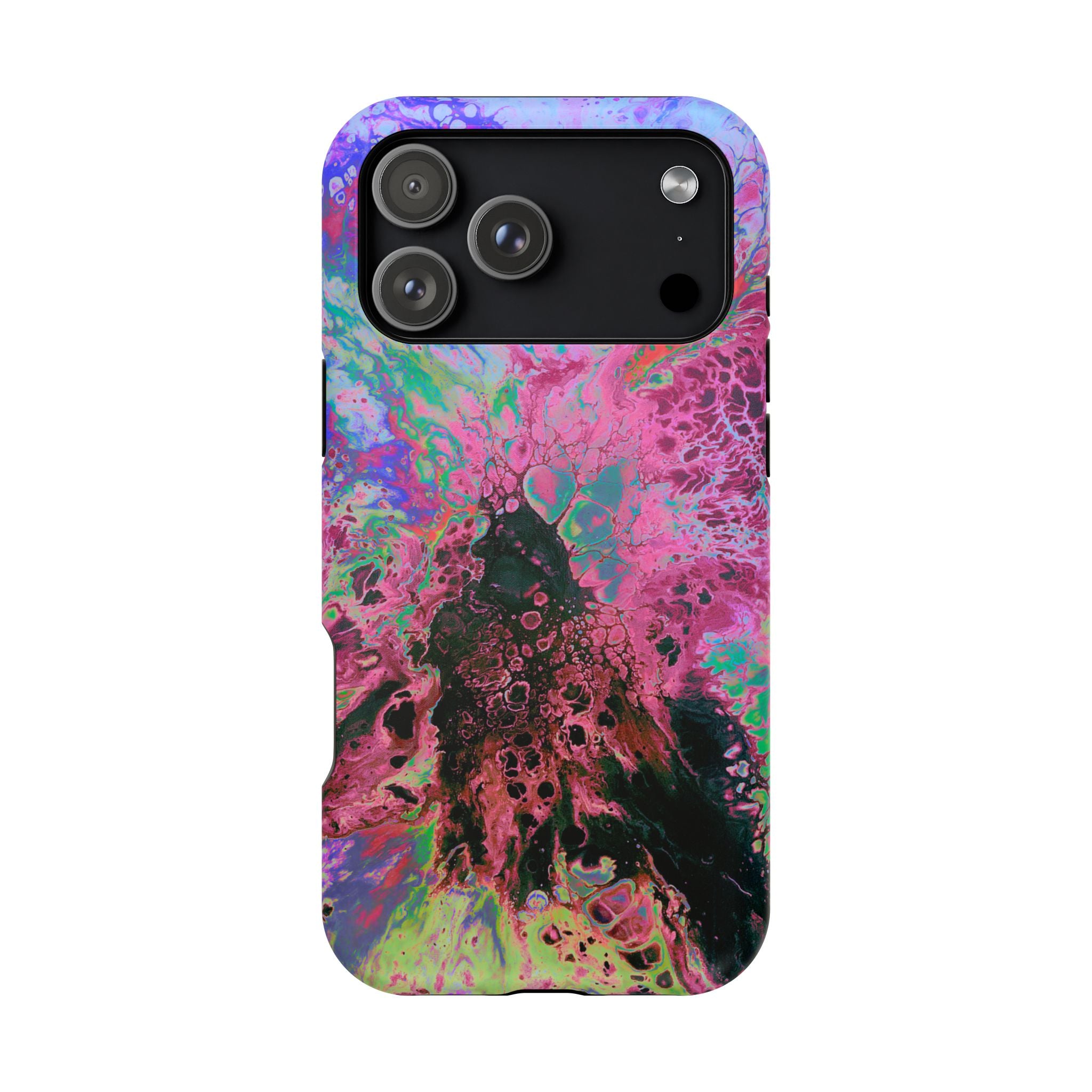 Quantum Bloom Collapse MagSafe iPhone Case – Abstract Art Design, Shockproof for iPhone 14–17 Pro & Pro Max
