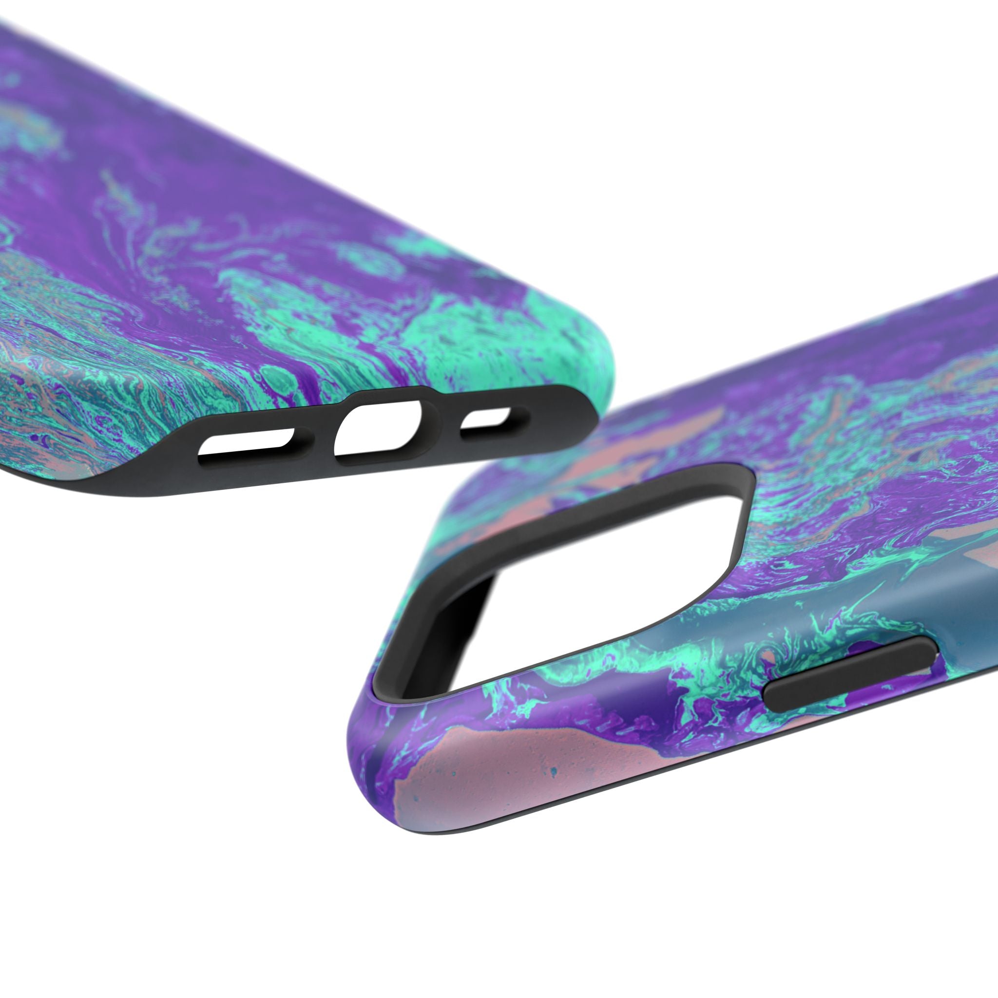 Polar Collapse X MagSafe iPhone Case – Abstract Art Design, Shockproof for iPhone 14–17 Pro & Pro Max