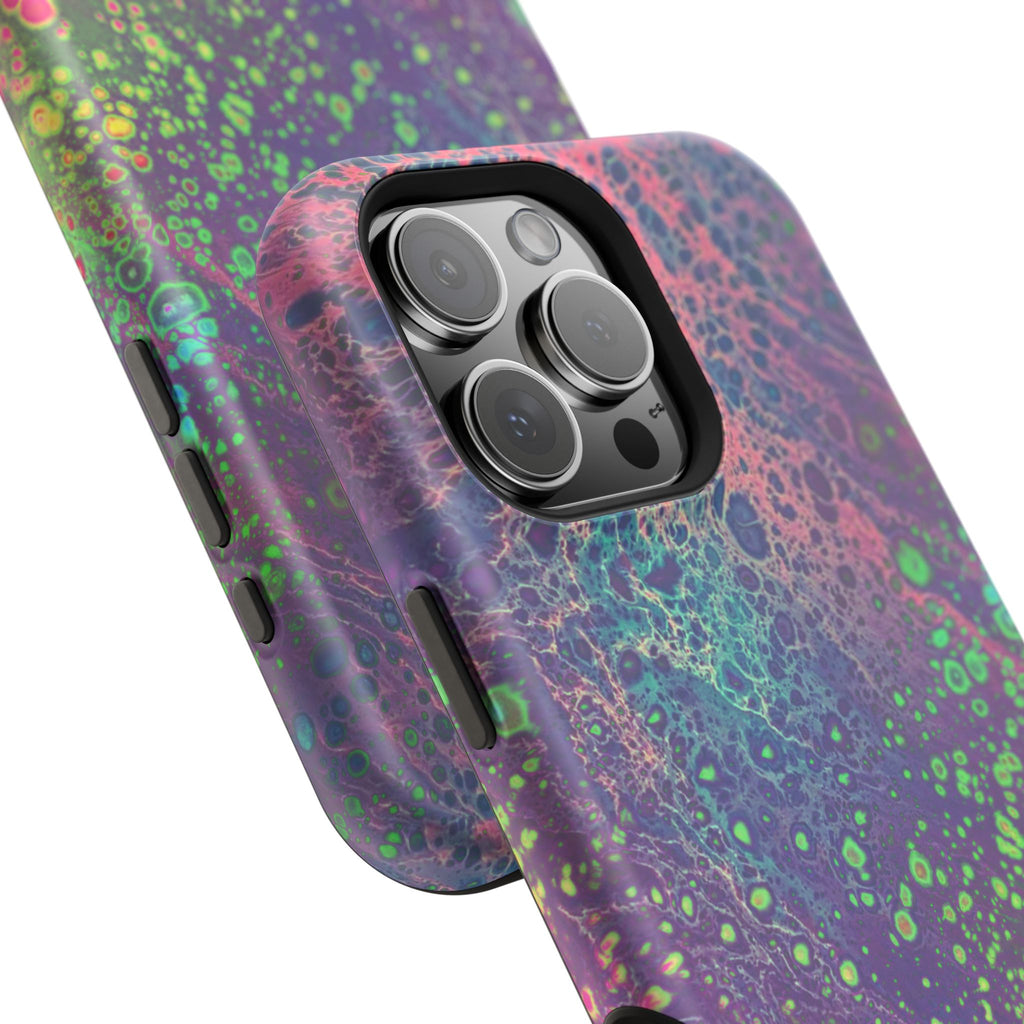 Glow Garden MagSafe iPhone Case – Abstract Art Design, Shockproof for iPhone 14–17 Pro & Pro Max