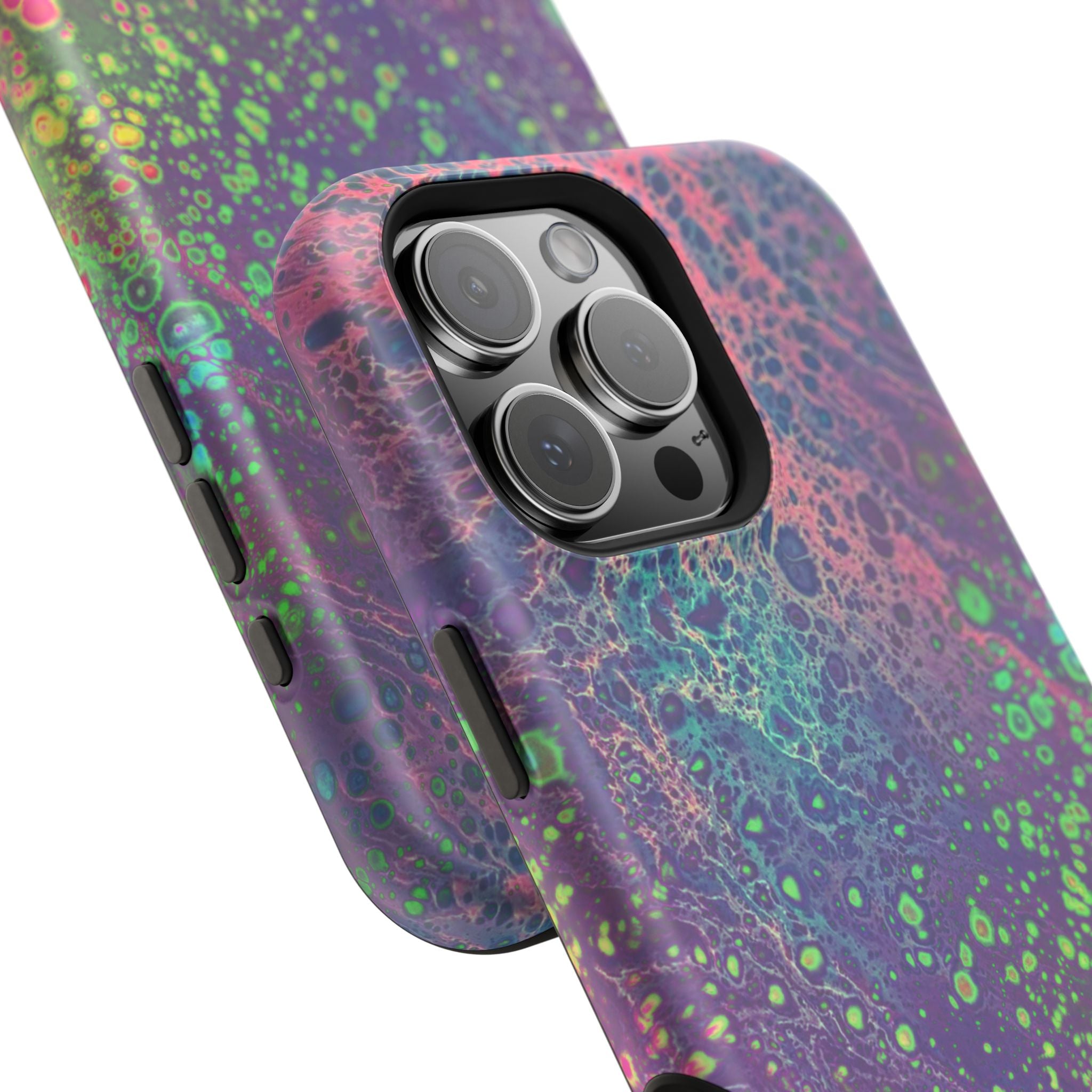 Glow Garden MagSafe iPhone Case – Abstract Art Design, Shockproof for iPhone 14–17 Pro & Pro Max