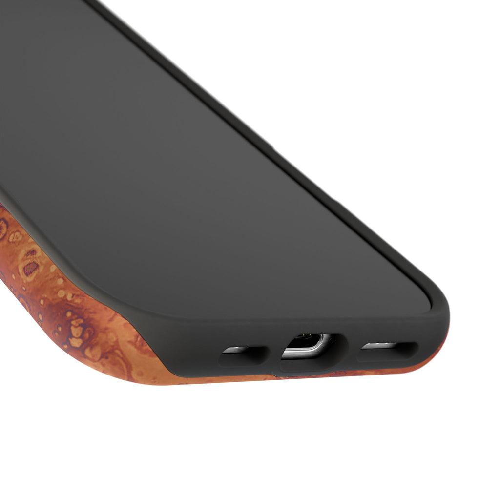 Amber Surge MagSafe iPhone Case – Abstract Art Design, Shockproof for iPhone 14–17 Pro & Pro Max