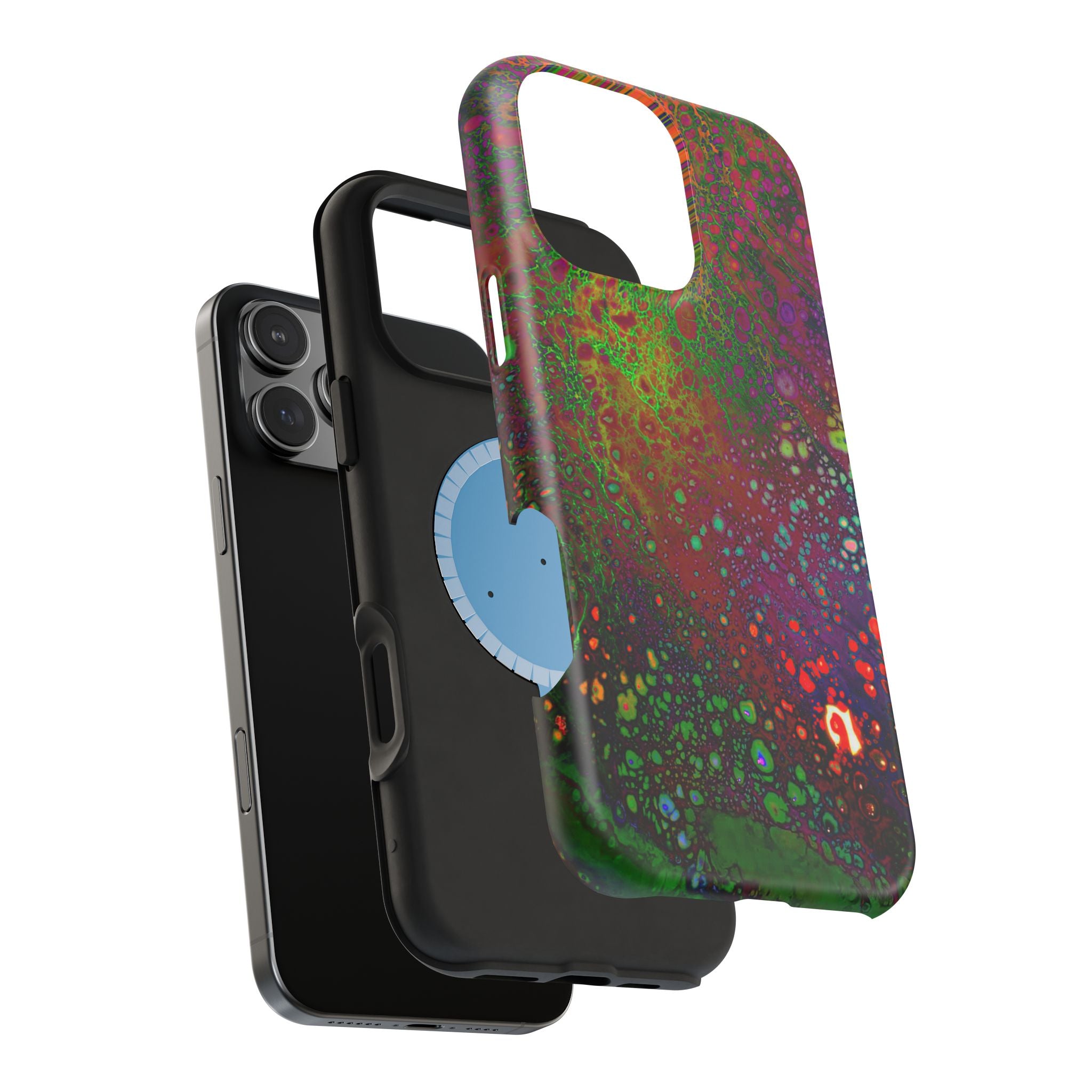 Dark Biolume MagSafe iPhone Case – Abstract Art Design, Shockproof for iPhone 14–17 Pro & Pro Max