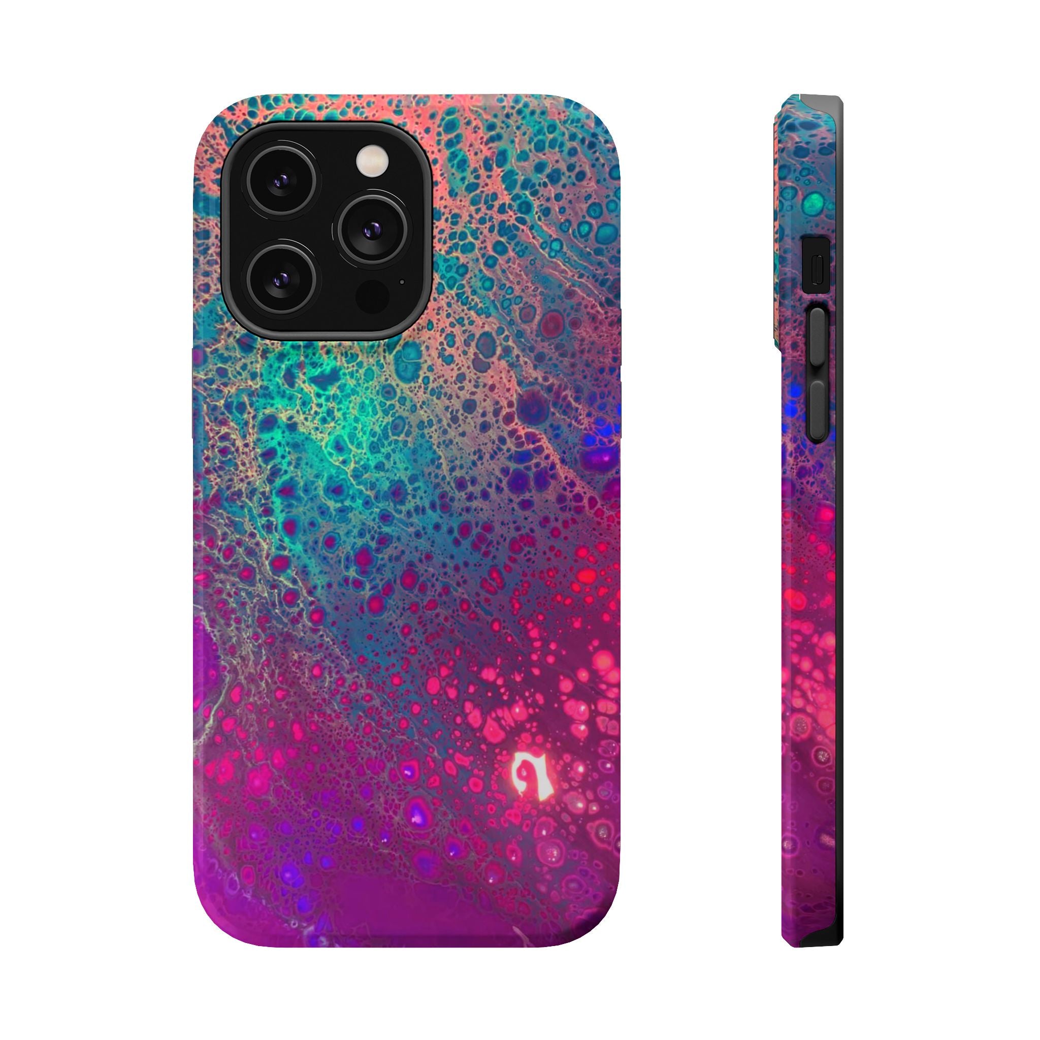 Arctic Eclipse MagSafe iPhone Case – Abstract Art Design, Shockproof for iPhone 14–17 Pro & Pro Max