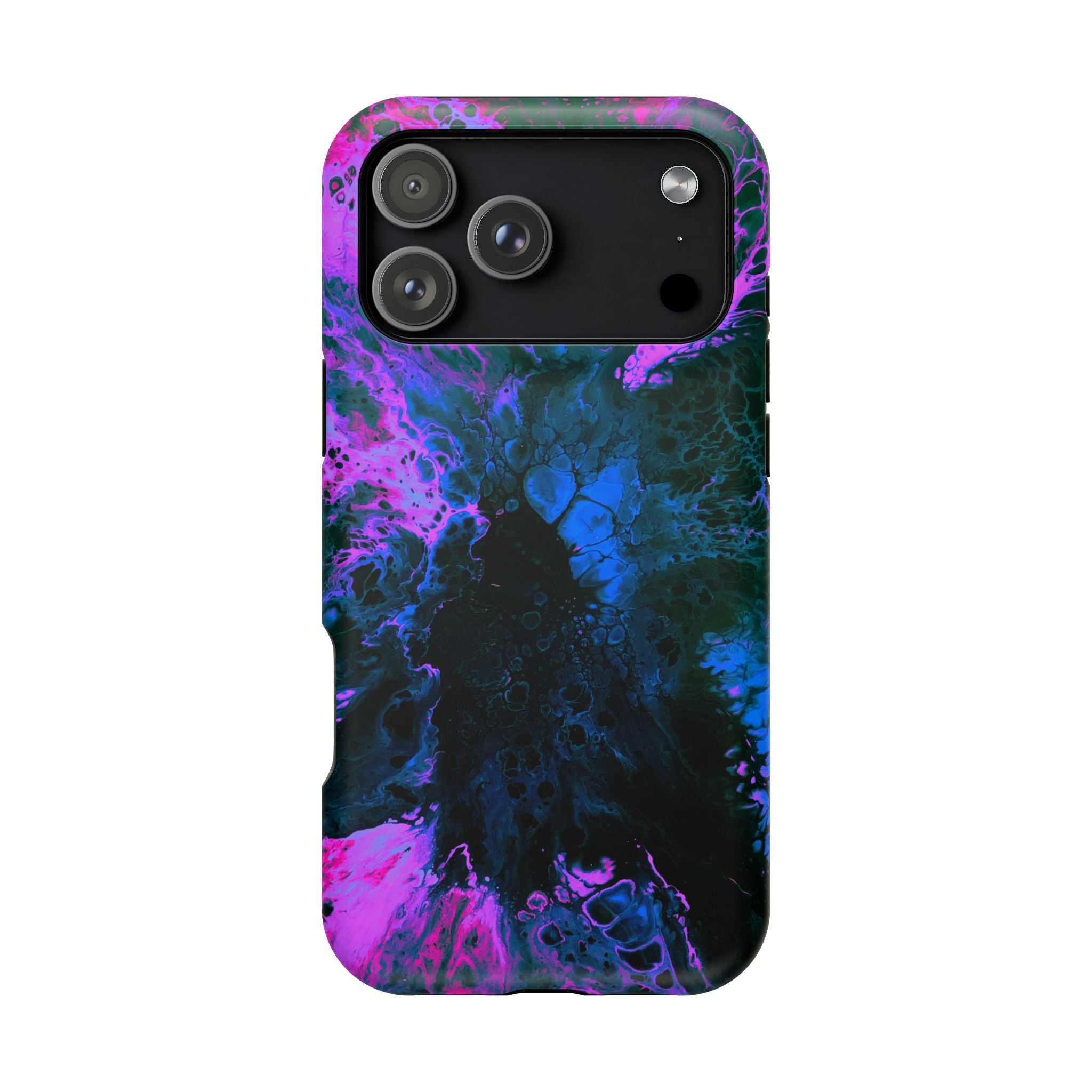 Ultraviolet Shock MagSafe iPhone Case – Abstract Art Design, Shockproof for iPhone 14–17 Pro & Pro Max
