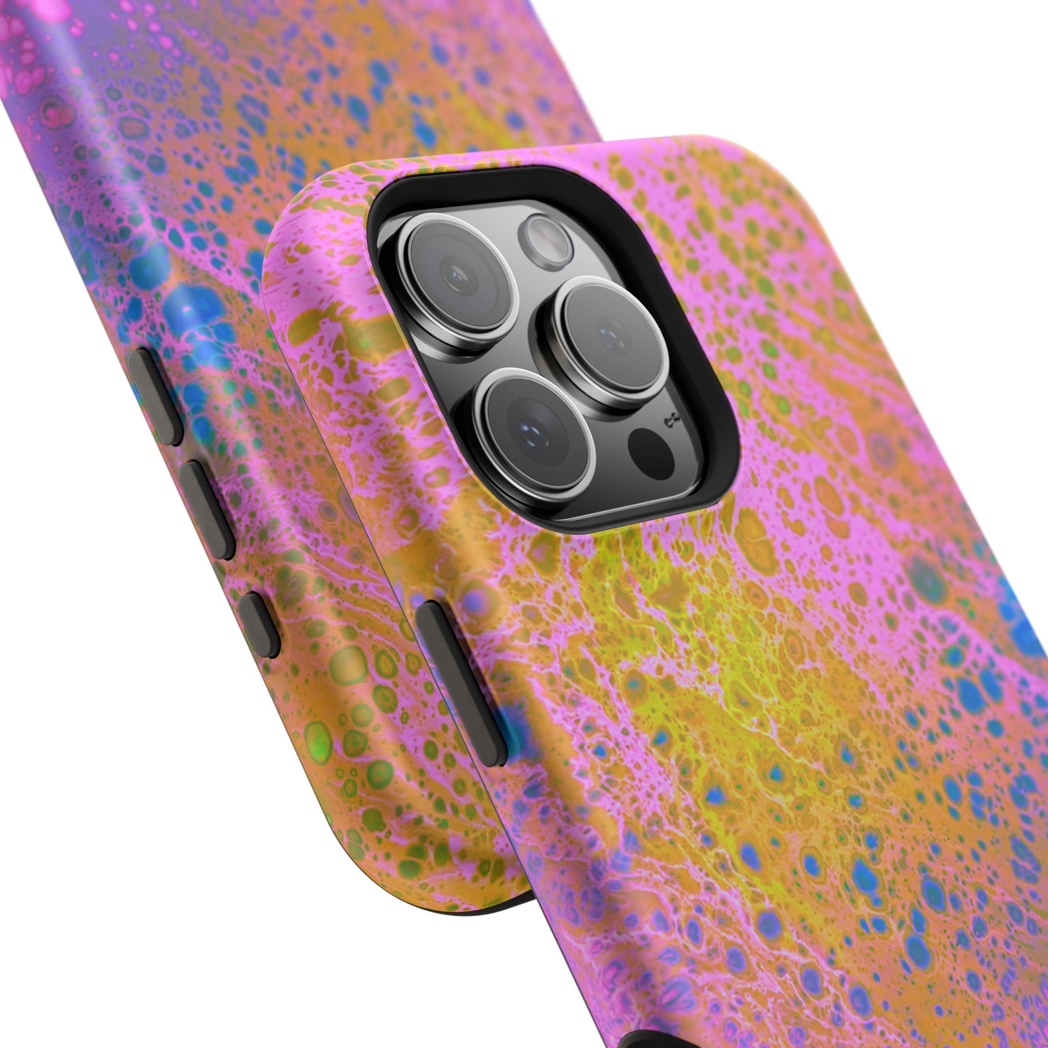 Spectral Distortion MagSafe iPhone Case – Abstract Art Design, Shockproof for iPhone 14–17 Pro & Pro Max