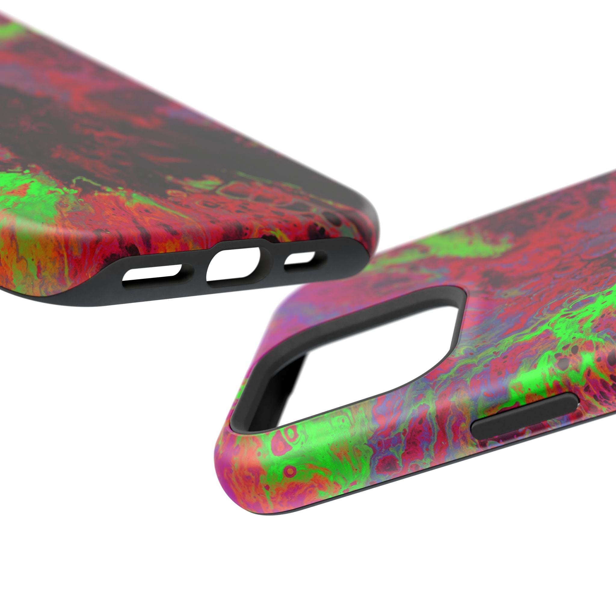 Toxic Flux MagSafe iPhone Case – Abstract Art Design, Shockproof for iPhone 14–17 Pro & Pro Max