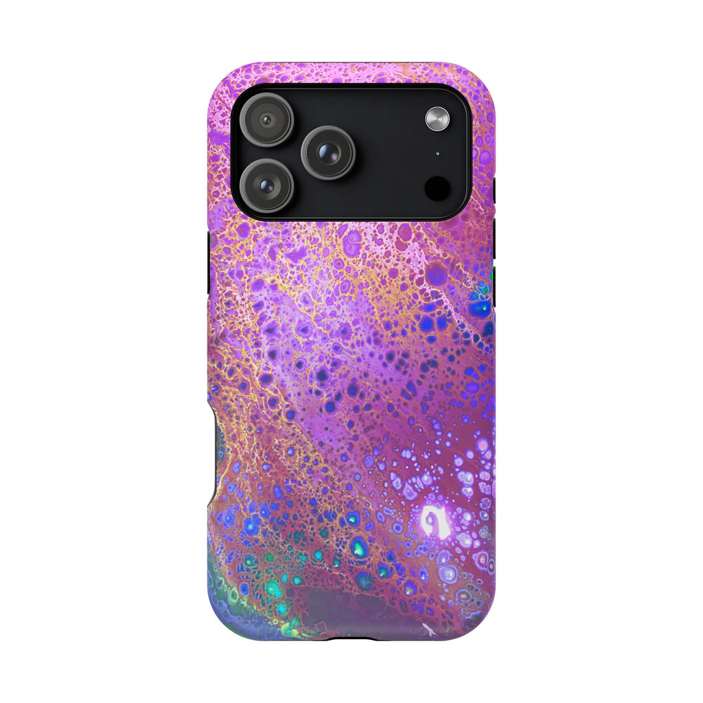 Cosmic Pulse MagSafe iPhone Case – Abstract Art Design, Shockproof for iPhone 14–17 Pro & Pro Max