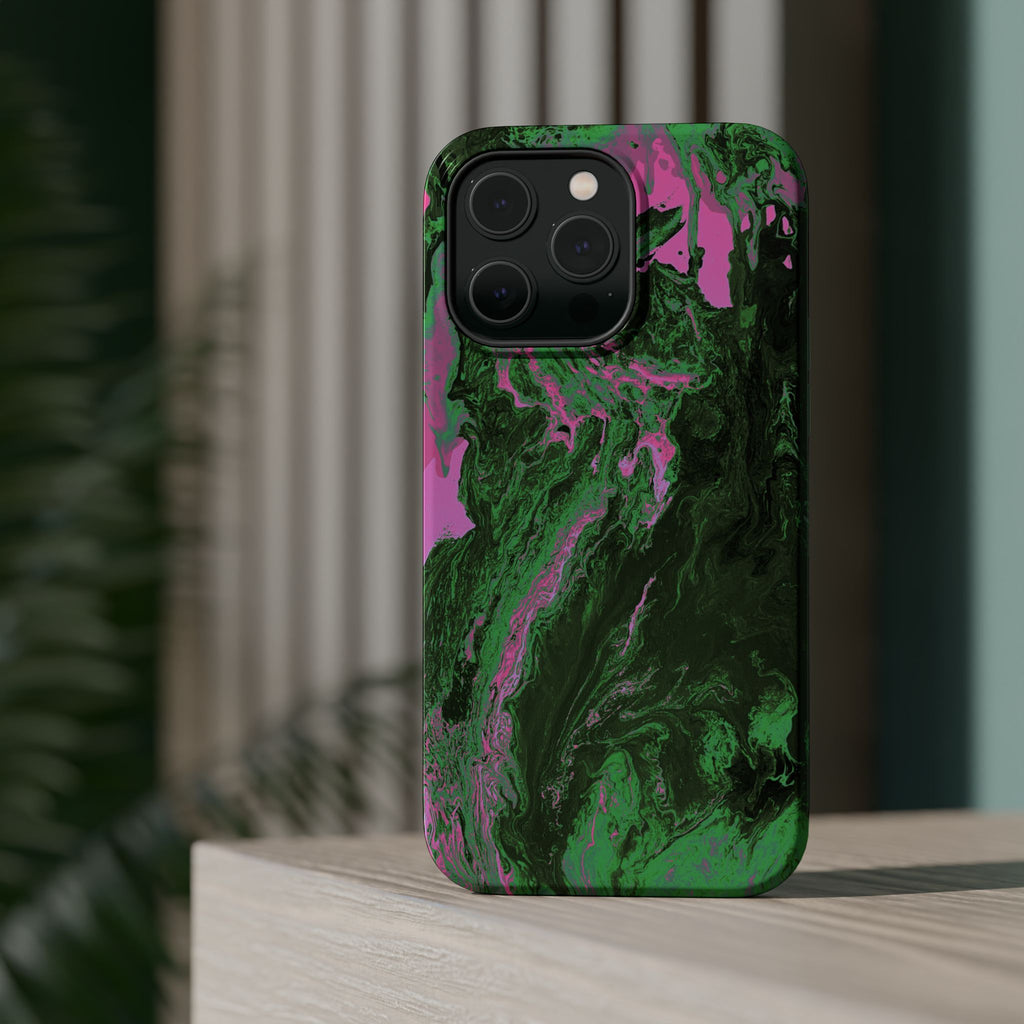 Oblivion Flow X MagSafe iPhone Case – Abstract Art Design, Shockproof for iPhone 14–17 Pro & Pro Max