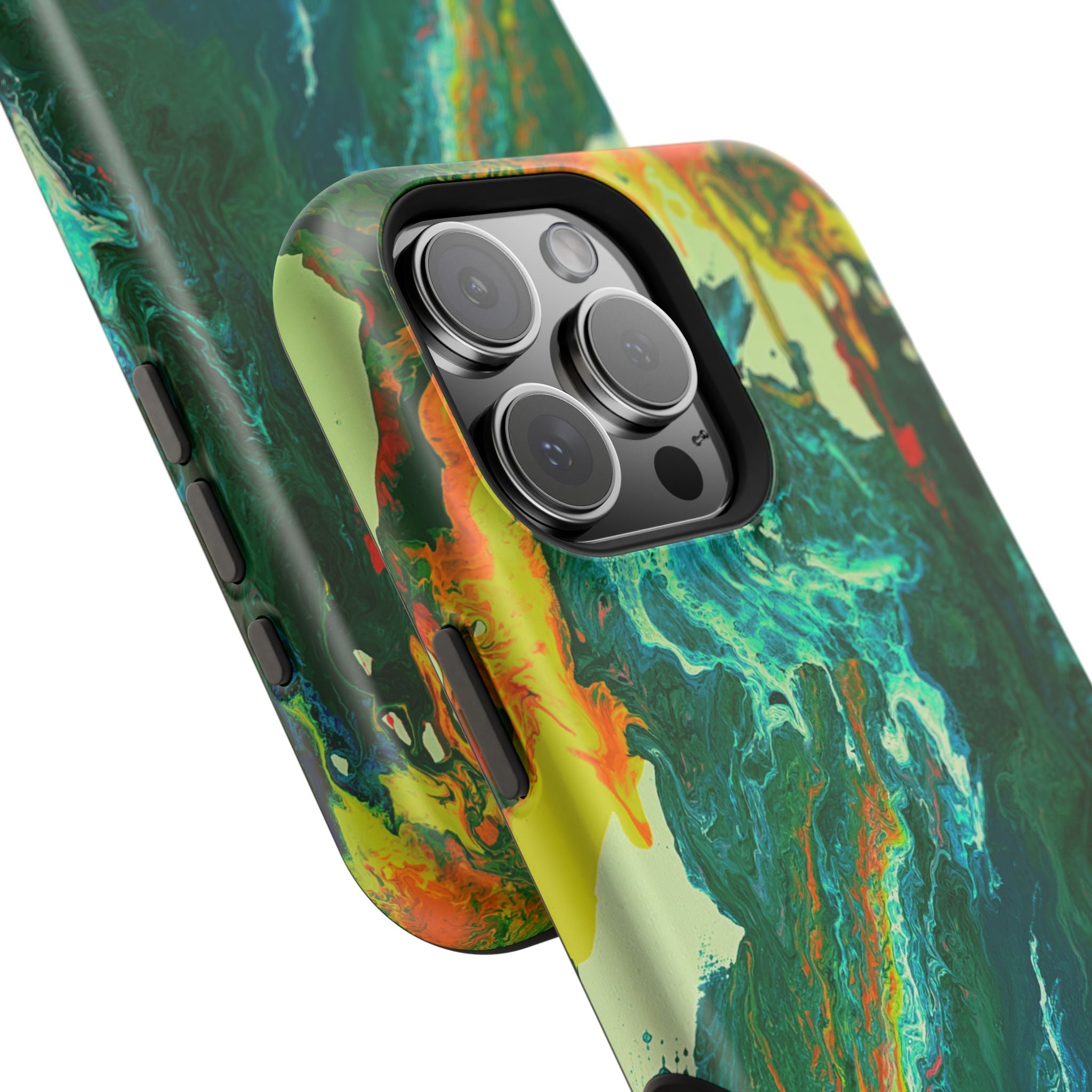 Radioactive Core X MagSafe iPhone Case – Abstract Art Design, Shockproof for iPhone 14–17 Pro & Pro Max