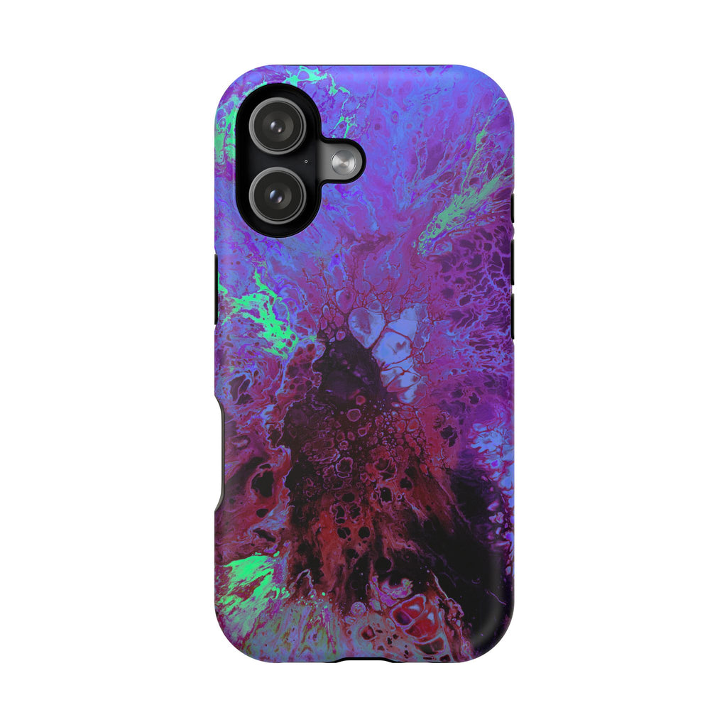 Mystic Reactor MagSafe iPhone Case – Abstract Art Design, Shockproof for iPhone 14–17 Pro & Pro Max