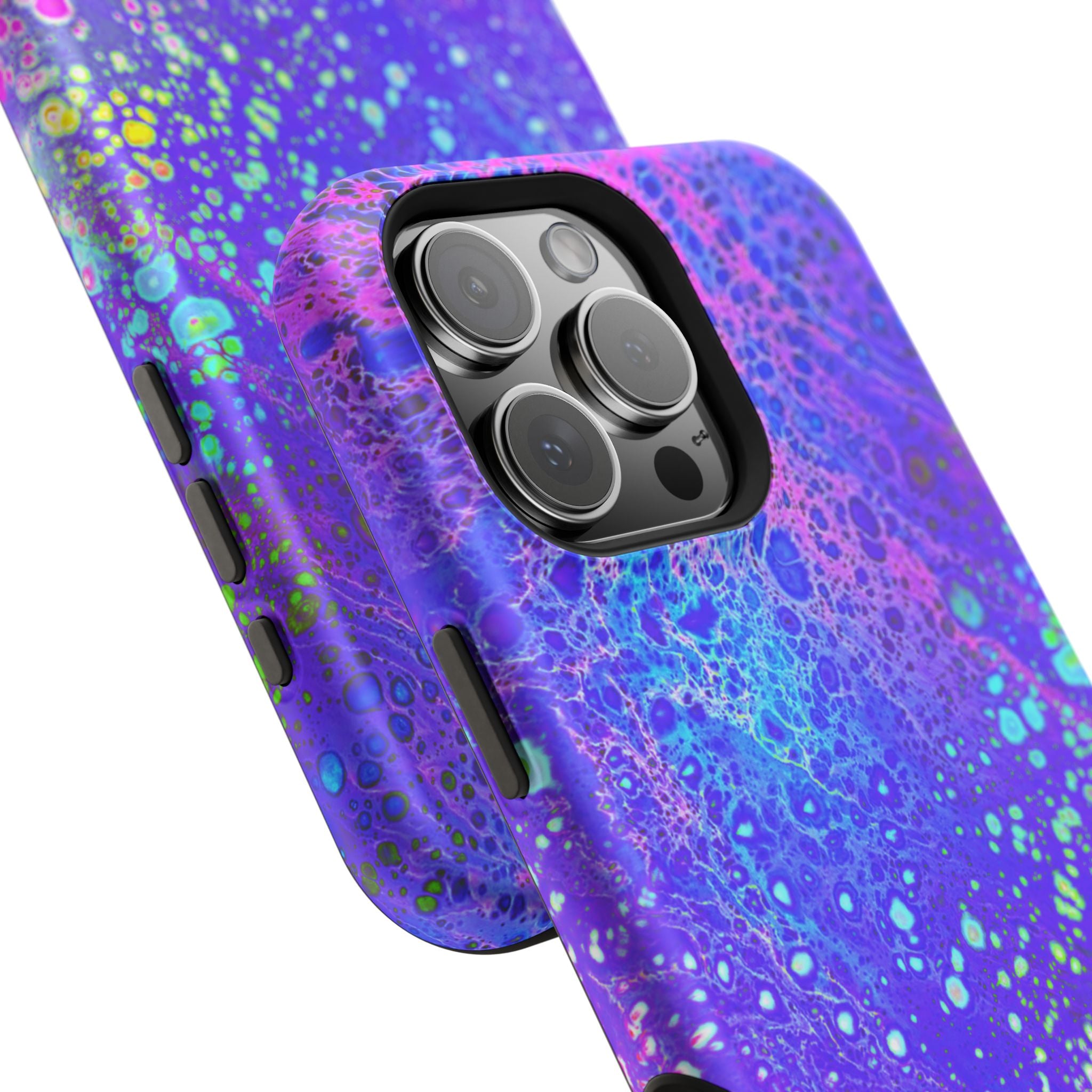 Electric Current MagSafe iPhone Case – Abstract Art Design, Shockproof for iPhone 14–17 Pro & Pro Max