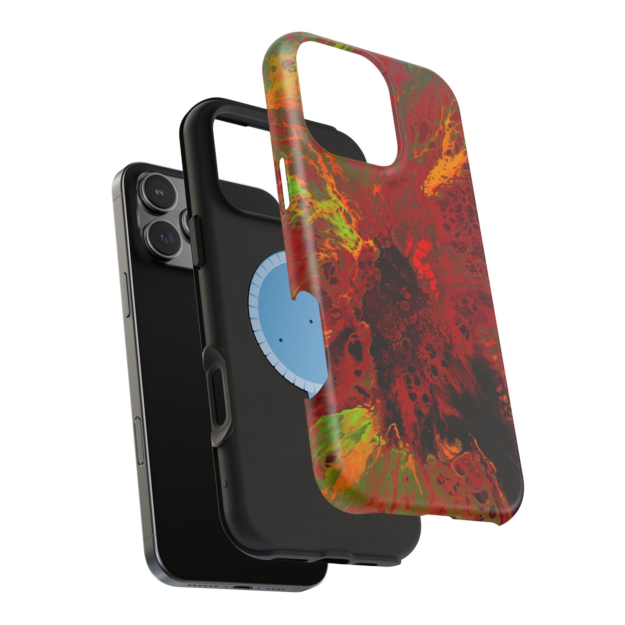 Photon Bloom MagSafe iPhone Case – Abstract Art Design, Shockproof for iPhone 14–17 Pro & Pro Max