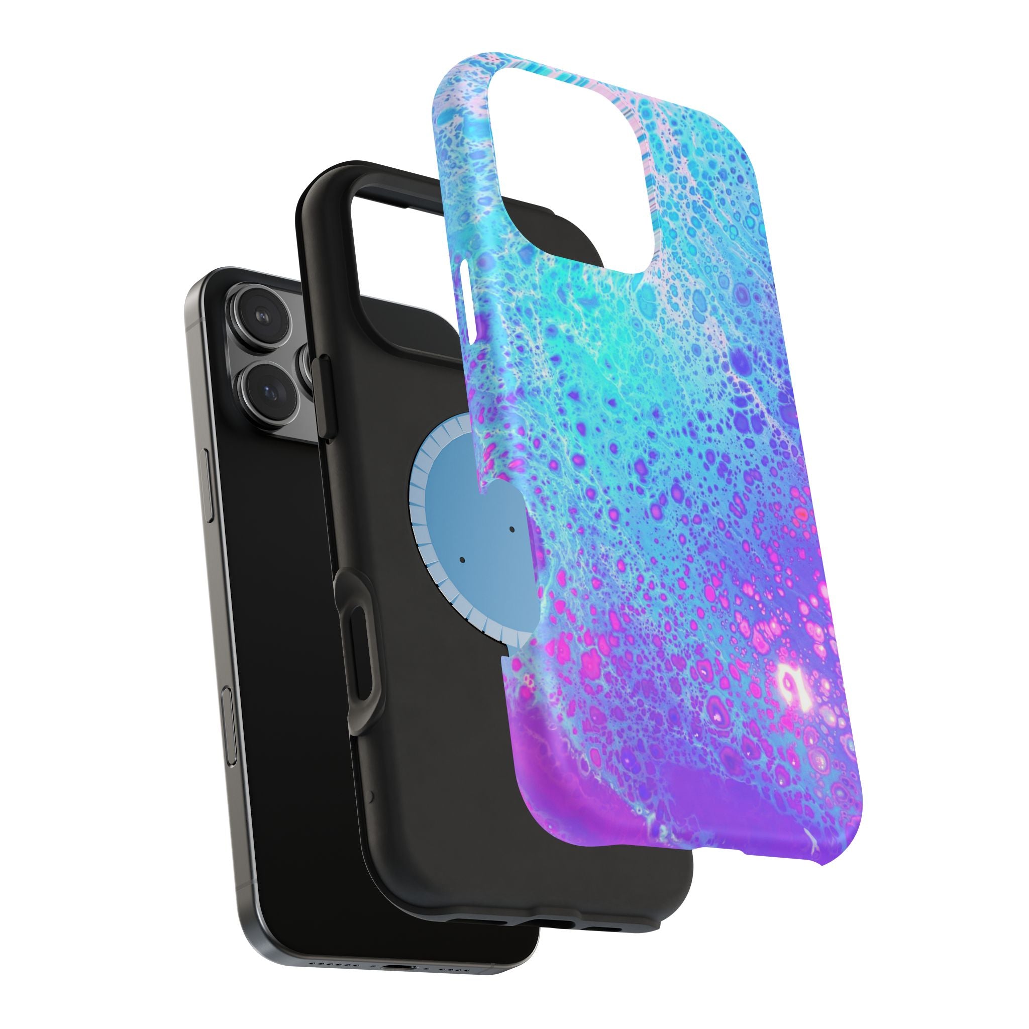 Polar Surge MagSafe iPhone Case – Abstract Art Design, Shockproof for iPhone 14–17 Pro & Pro Max