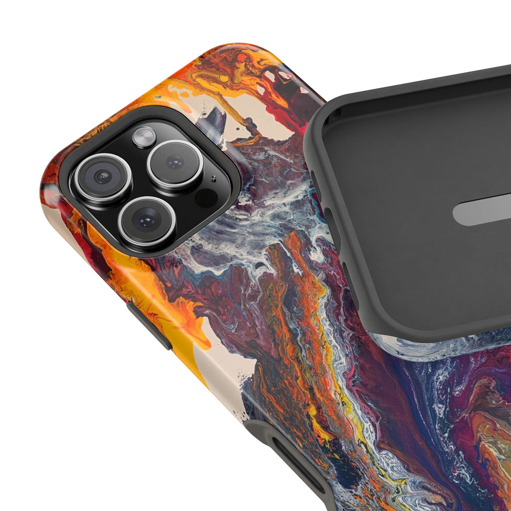 Color Reactor X MagSafe iPhone Case – Abstract Art Design, Shockproof for iPhone 14–17 Pro & Pro Max