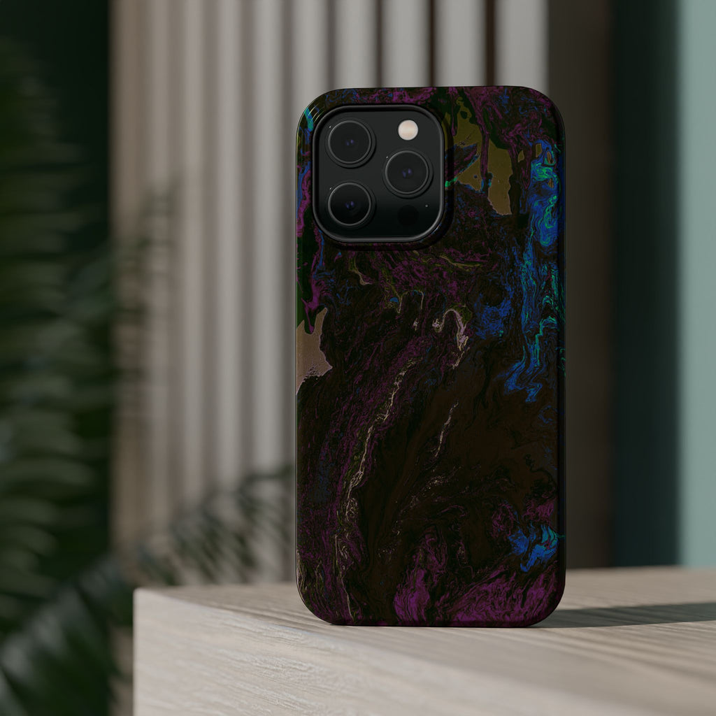 Shadow Collapse X MagSafe iPhone Case – Abstract Art Design, Shockproof for iPhone 14–17 Pro & Pro Max
