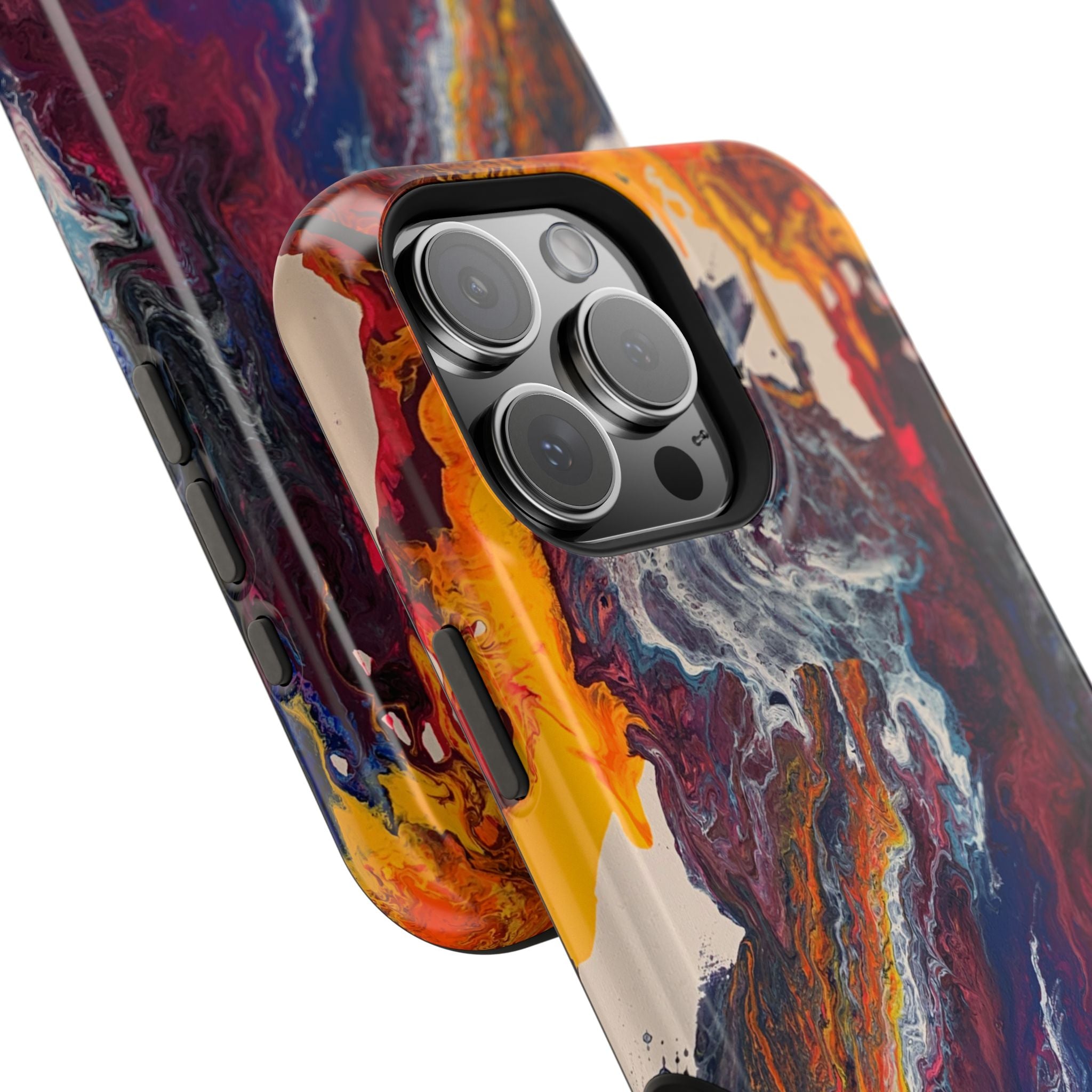 Color Reactor X MagSafe iPhone Case – Abstract Art Design, Shockproof for iPhone 14–17 Pro & Pro Max