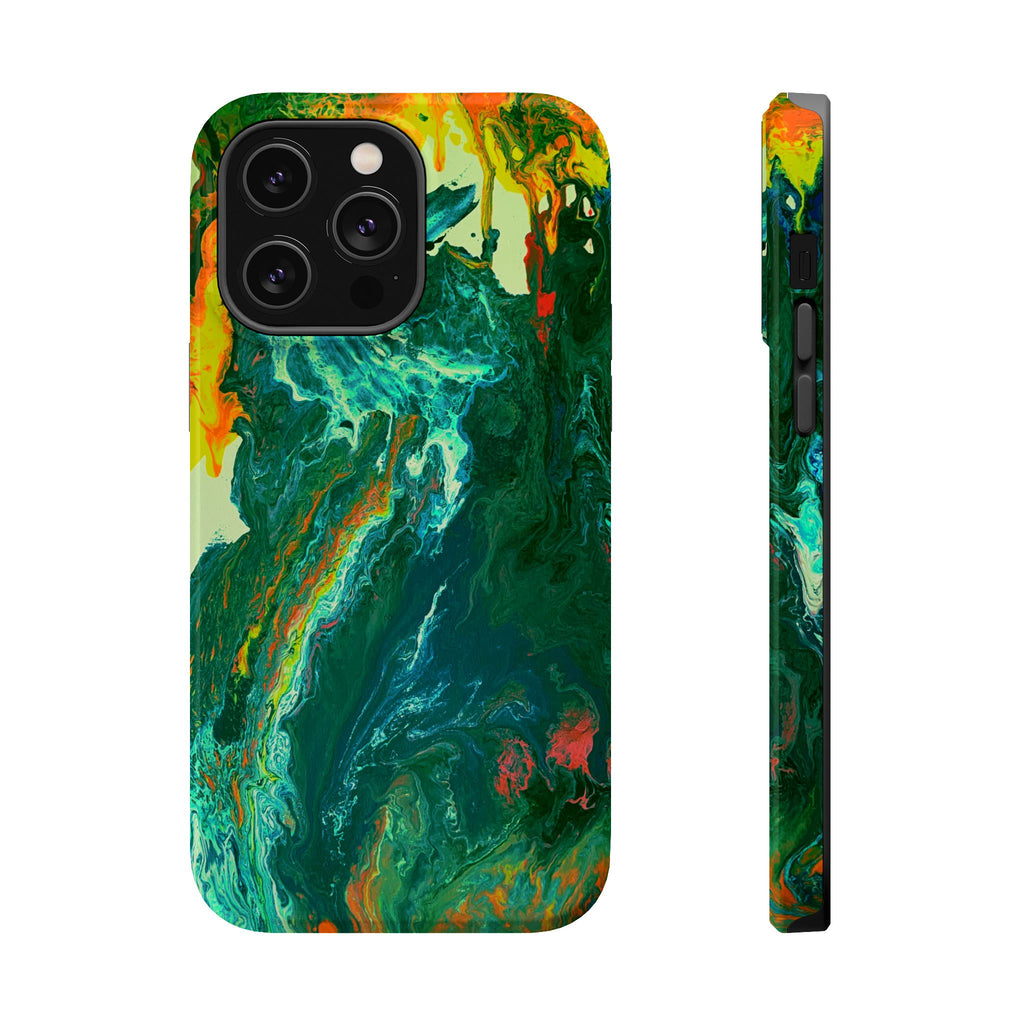 Radioactive Core X MagSafe iPhone Case – Abstract Art Design, Shockproof for iPhone 14–17 Pro & Pro Max