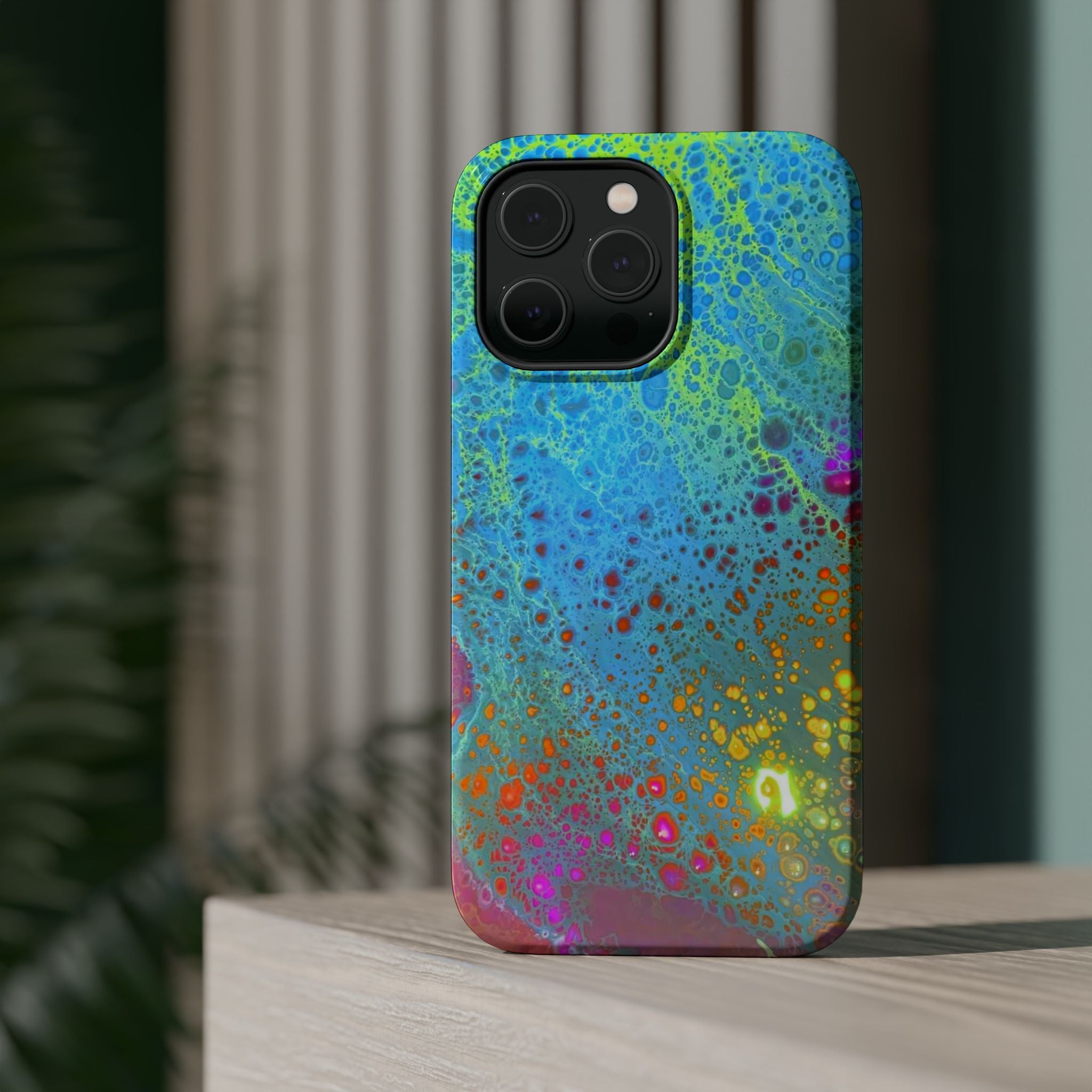 Dream Bloom MagSafe iPhone Case – Abstract Art Design, Shockproof for iPhone 14–17 Pro & Pro Max