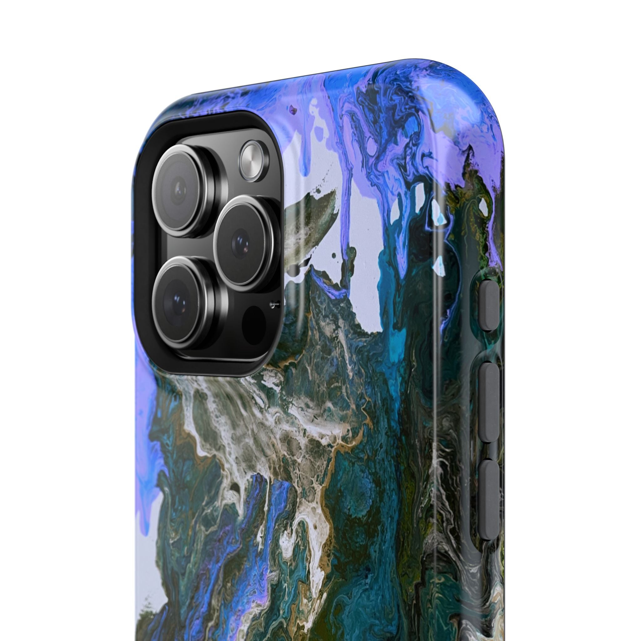 Liquid Depth X MagSafe iPhone Case – Abstract Art Design, Shockproof for iPhone 14–17 Pro & Pro Max