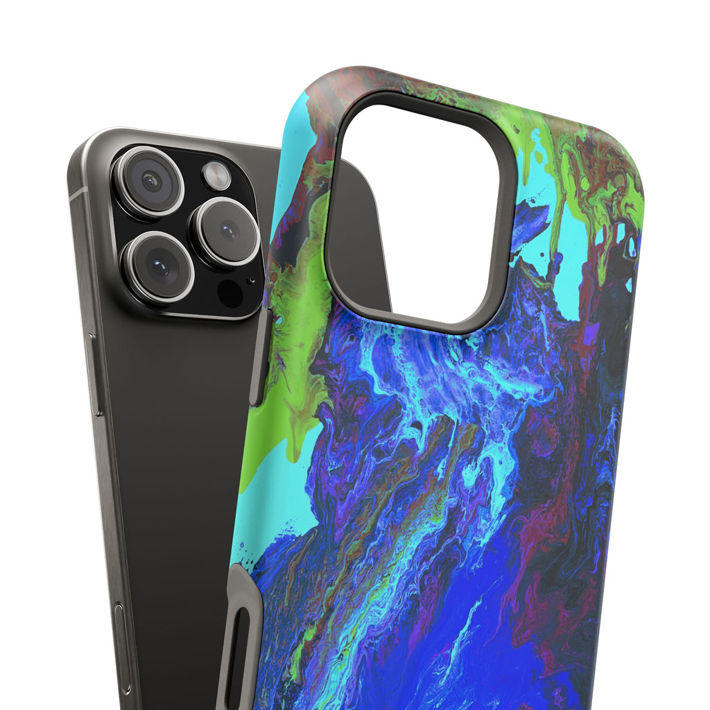 Glacial Core X MagSafe iPhone Case – Abstract Art Design, Shockproof for iPhone 14–17 Pro & Pro Max