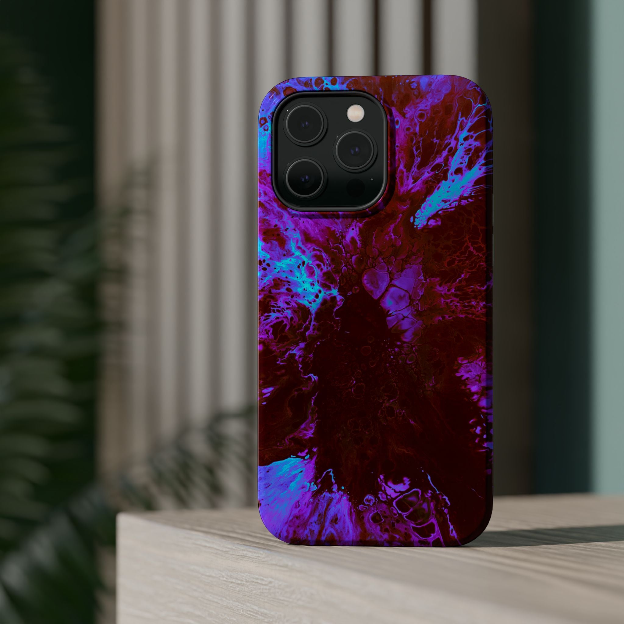 Quantum Bloom MagSafe iPhone Case – Abstract Art Design, Shockproof for iPhone 14–17 Pro & Pro Max