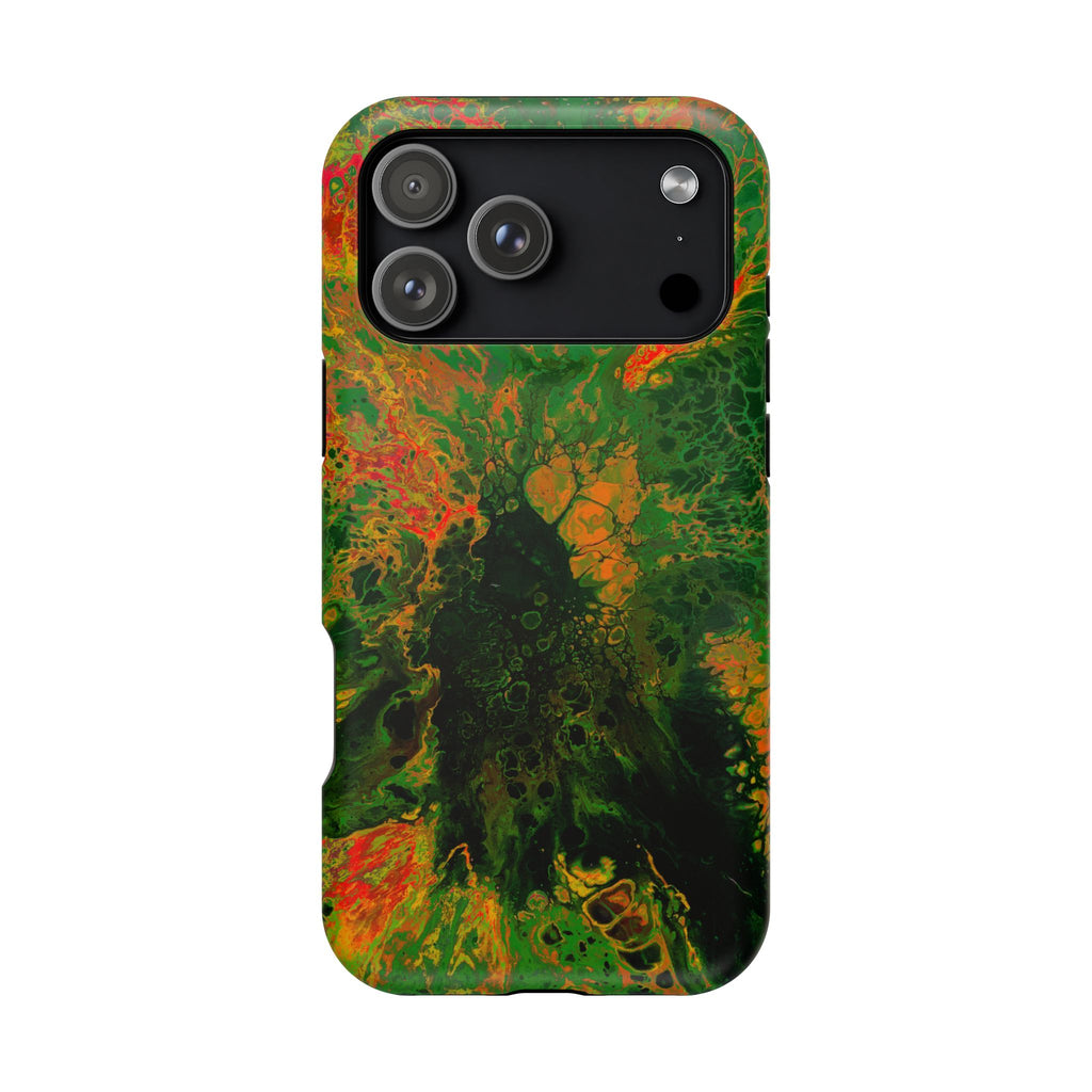 Neon Swamp MagSafe iPhone Case – Abstract Art Design, Shockproof for iPhone 14–17 Pro & Pro Max