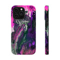 Fuchsia Coreline X MagSafe iPhone Case – Abstract Art Design, Shockproof for iPhone 14–17 Pro & Pro Max