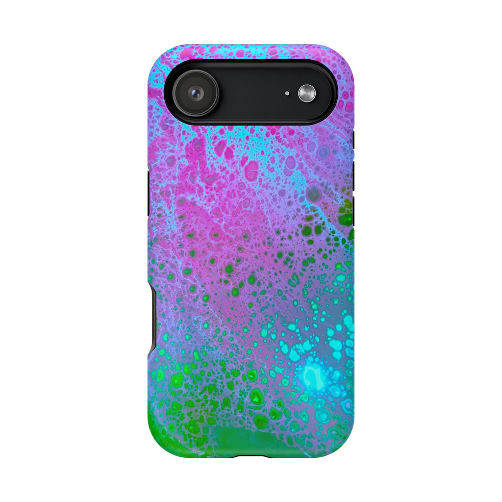 Whisper Flow MagSafe iPhone Case – Abstract Art Design, Shockproof for iPhone 14–17 Pro & Pro Max