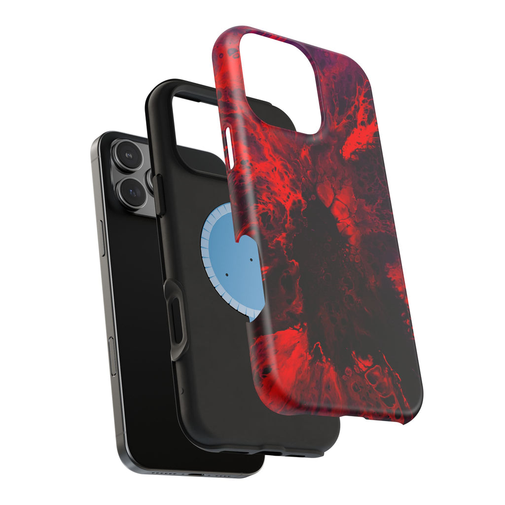 Bloodflare MagSafe iPhone Case – Abstract Art Design, Shockproof for iPhone 14–17 Pro & Pro Max