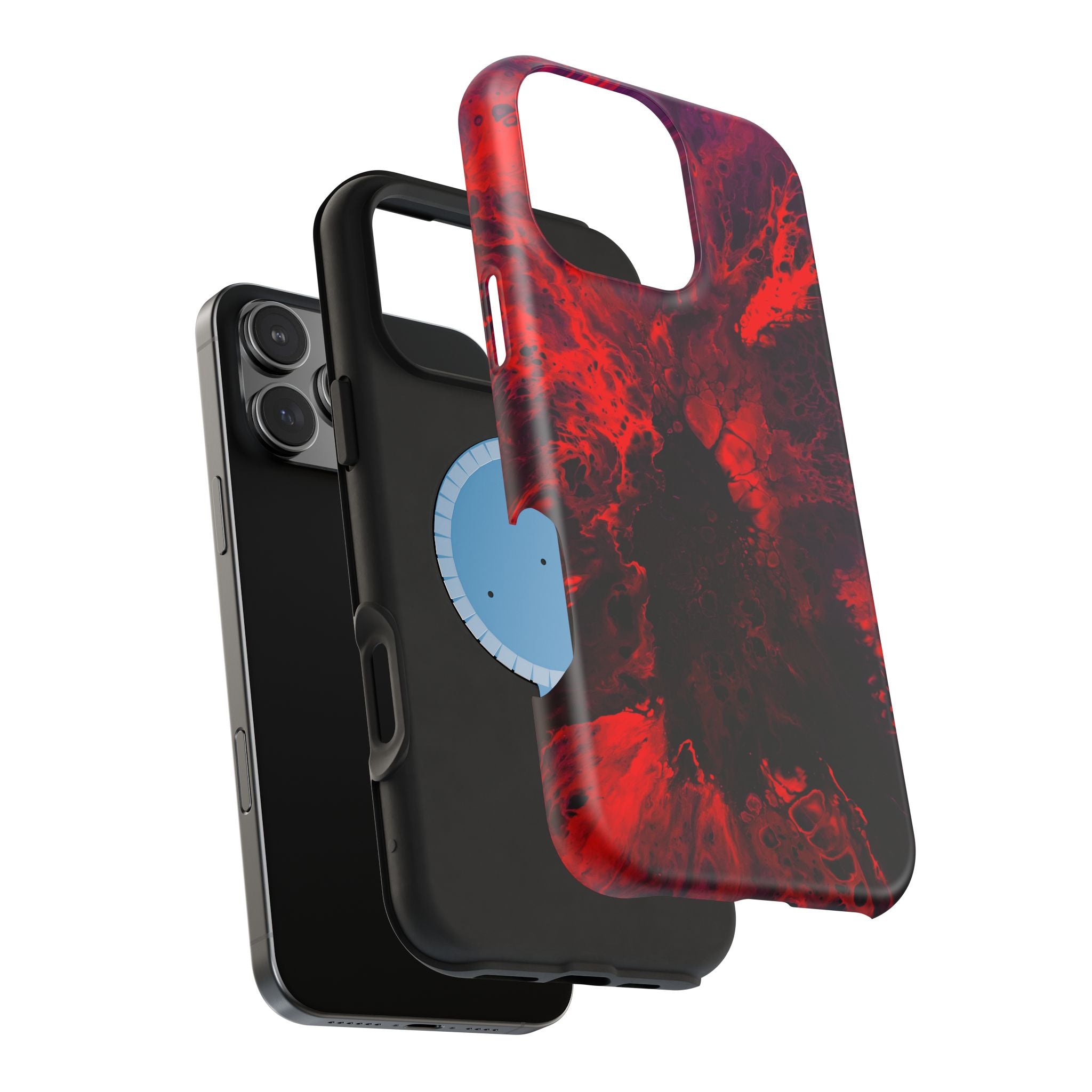 Bloodflare MagSafe iPhone Case – Abstract Art Design, Shockproof for iPhone 14–17 Pro & Pro Max