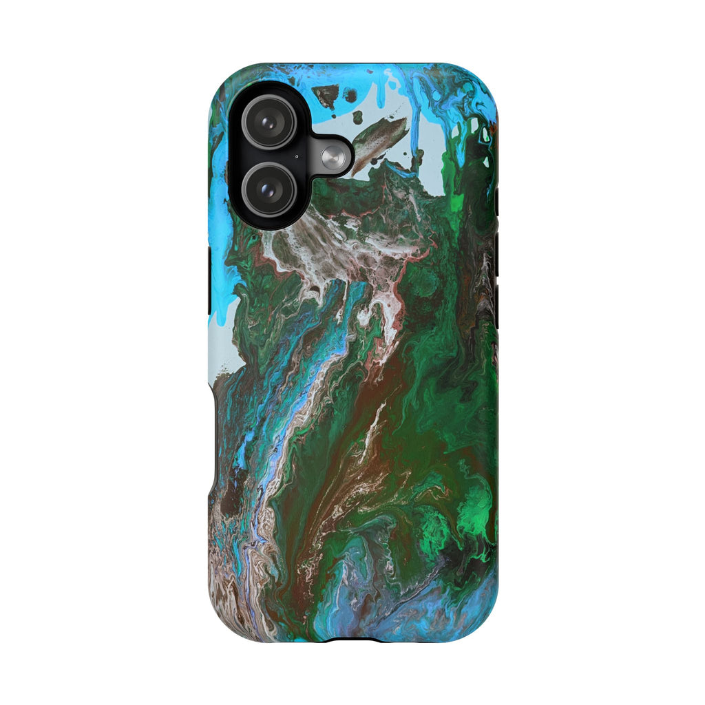 Aqua Reactor X MagSafe iPhone Case – Abstract Art Design, Shockproof for iPhone 14–17 Pro & Pro Max
