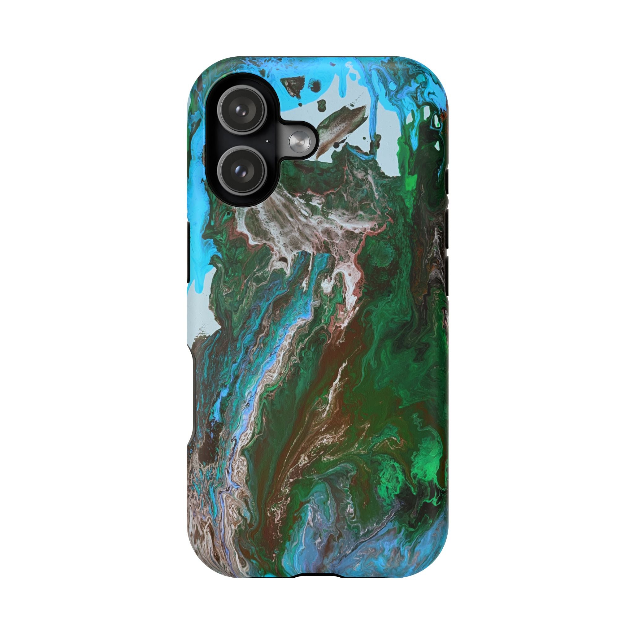 Aqua Reactor X MagSafe iPhone Case – Abstract Art Design, Shockproof for iPhone 14–17 Pro & Pro Max