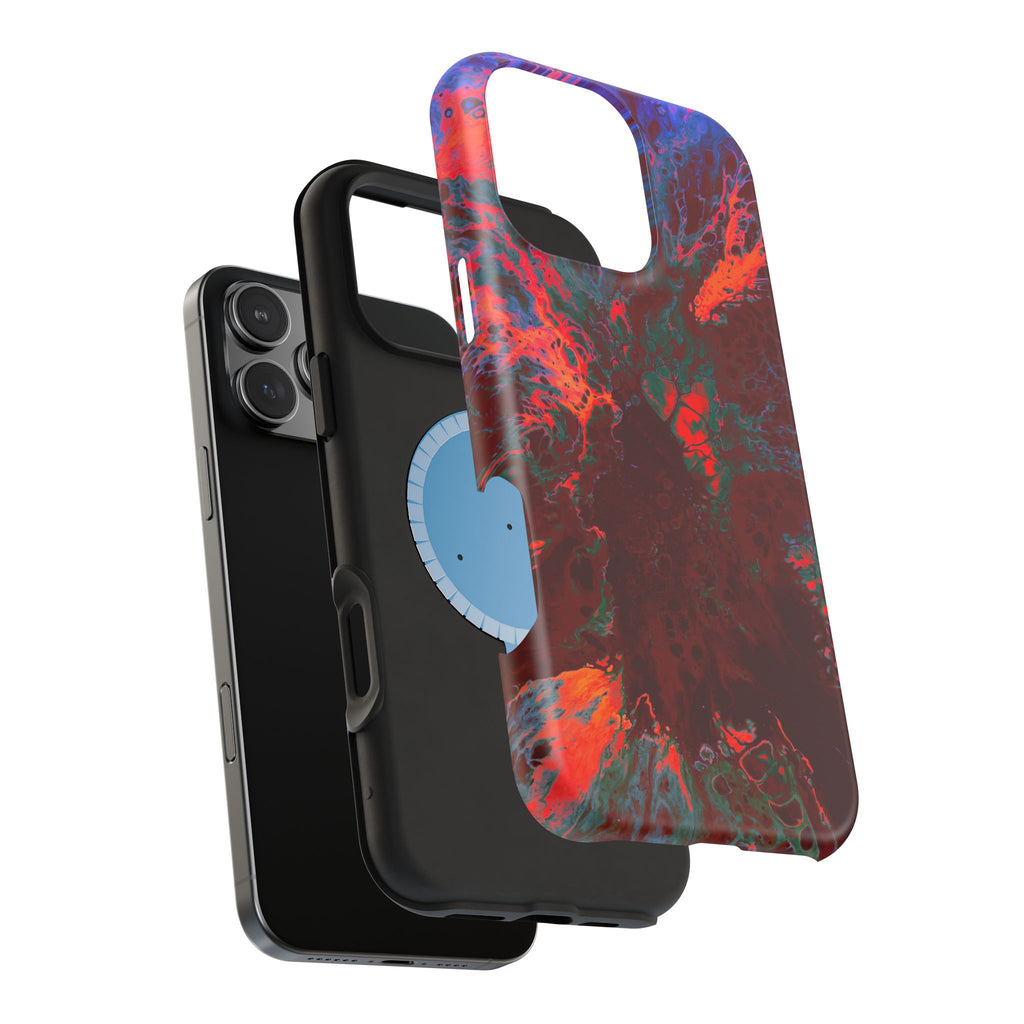 Heatwave Bloom MagSafe iPhone Case – Abstract Art Design, Shockproof for iPhone 14–17 Pro & Pro Max