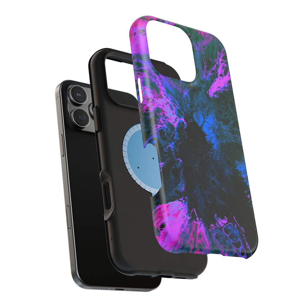 Ultraviolet Shock MagSafe iPhone Case – Abstract Art Design, Shockproof for iPhone 14–17 Pro & Pro Max