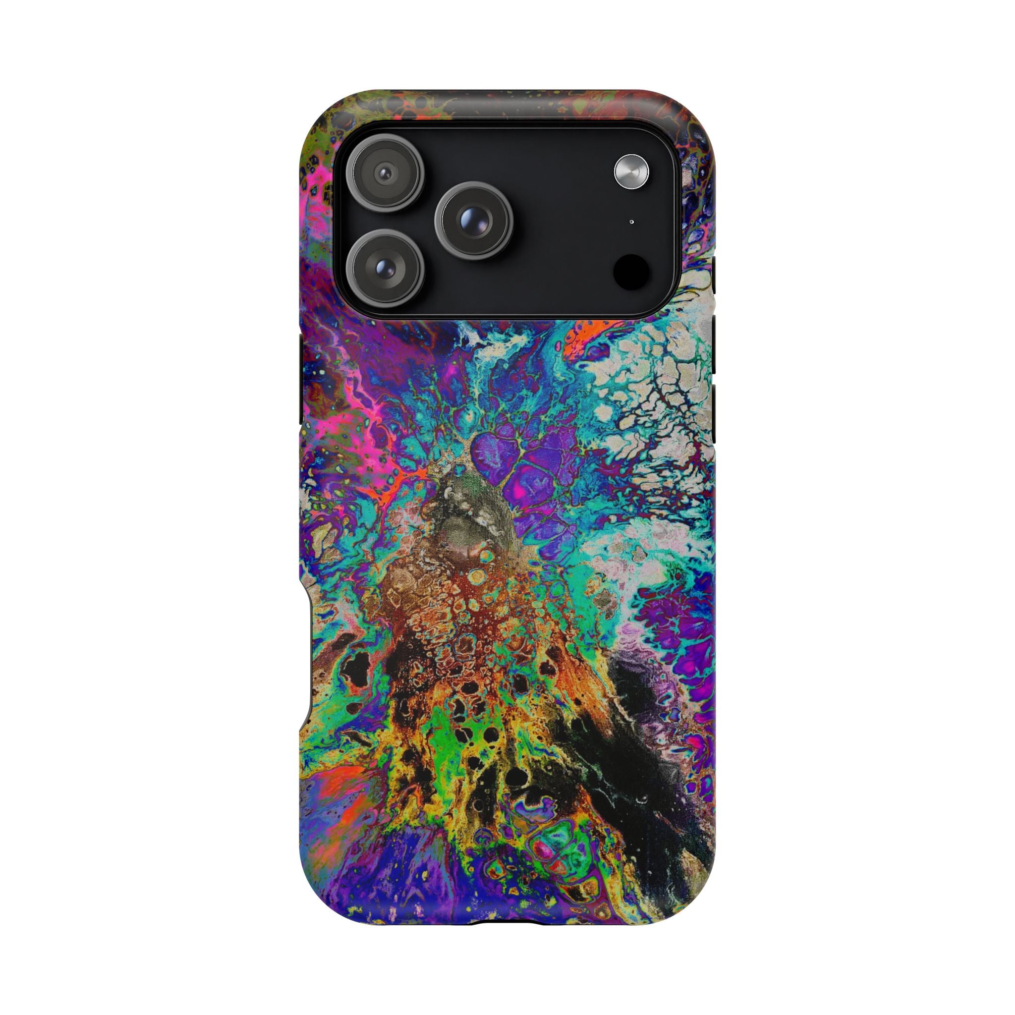 Neon Vein MagSafe iPhone Case – Abstract Art Design, Shockproof for iPhone 14–17 Pro & Pro Max
