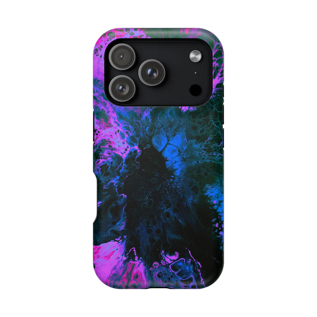 Ultraviolet Shock MagSafe iPhone Case – Abstract Art Design, Shockproof for iPhone 14–17 Pro & Pro Max