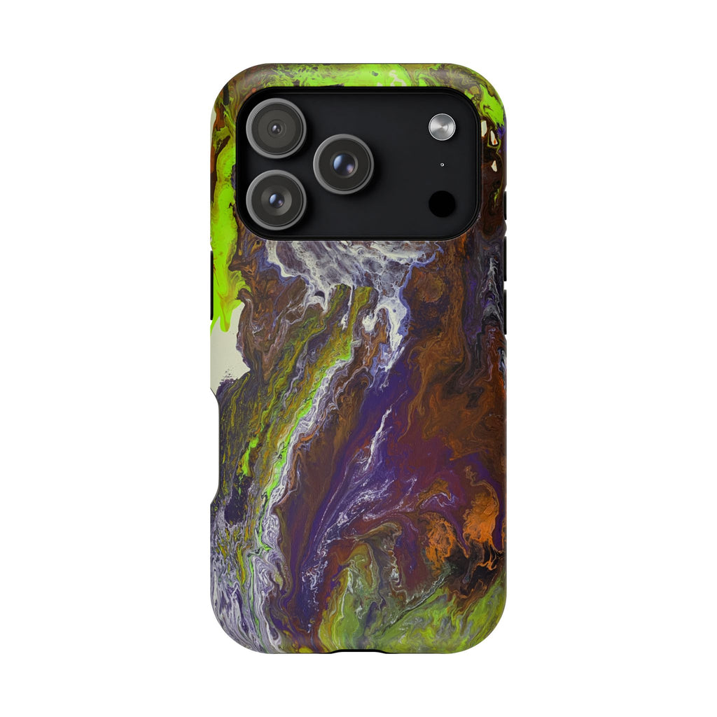 Aurora Bloom X MagSafe iPhone Case – Abstract Art Design, Shockproof for iPhone 14–17 Pro & Pro Max