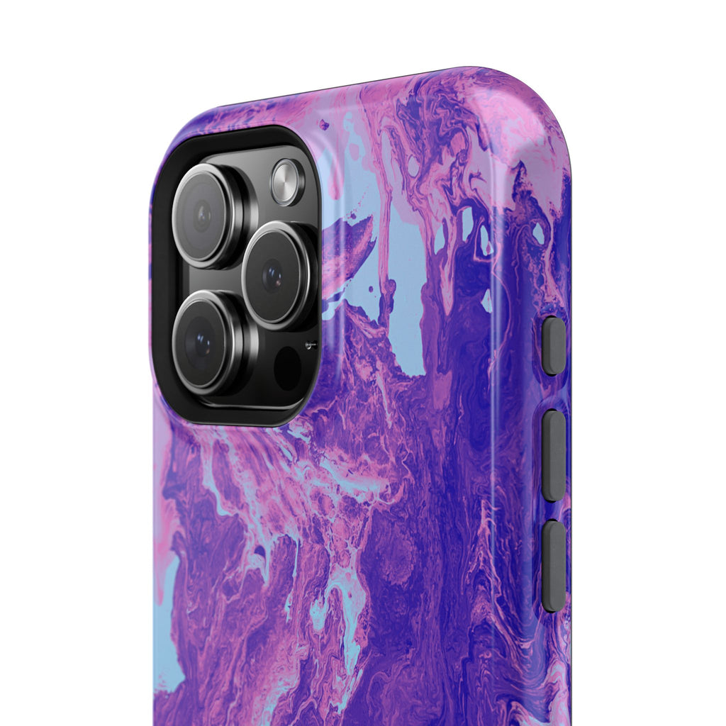 Bloom Fracture X MagSafe iPhone Case – Abstract Art Design, Shockproof for iPhone 14–17 Pro & Pro Max