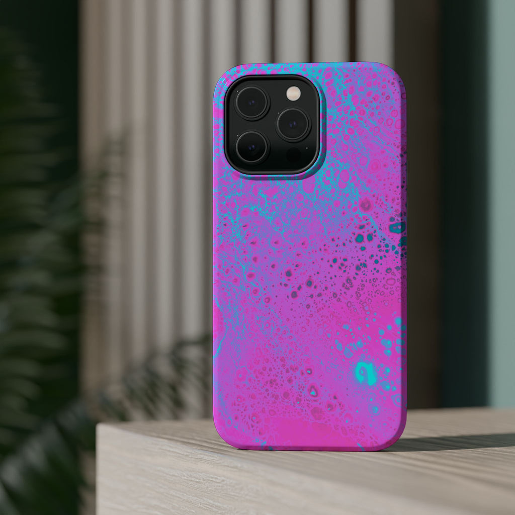 Neon Petal MagSafe iPhone Case – Abstract Art Design, Shockproof for iPhone 14–17 Pro & Pro Max