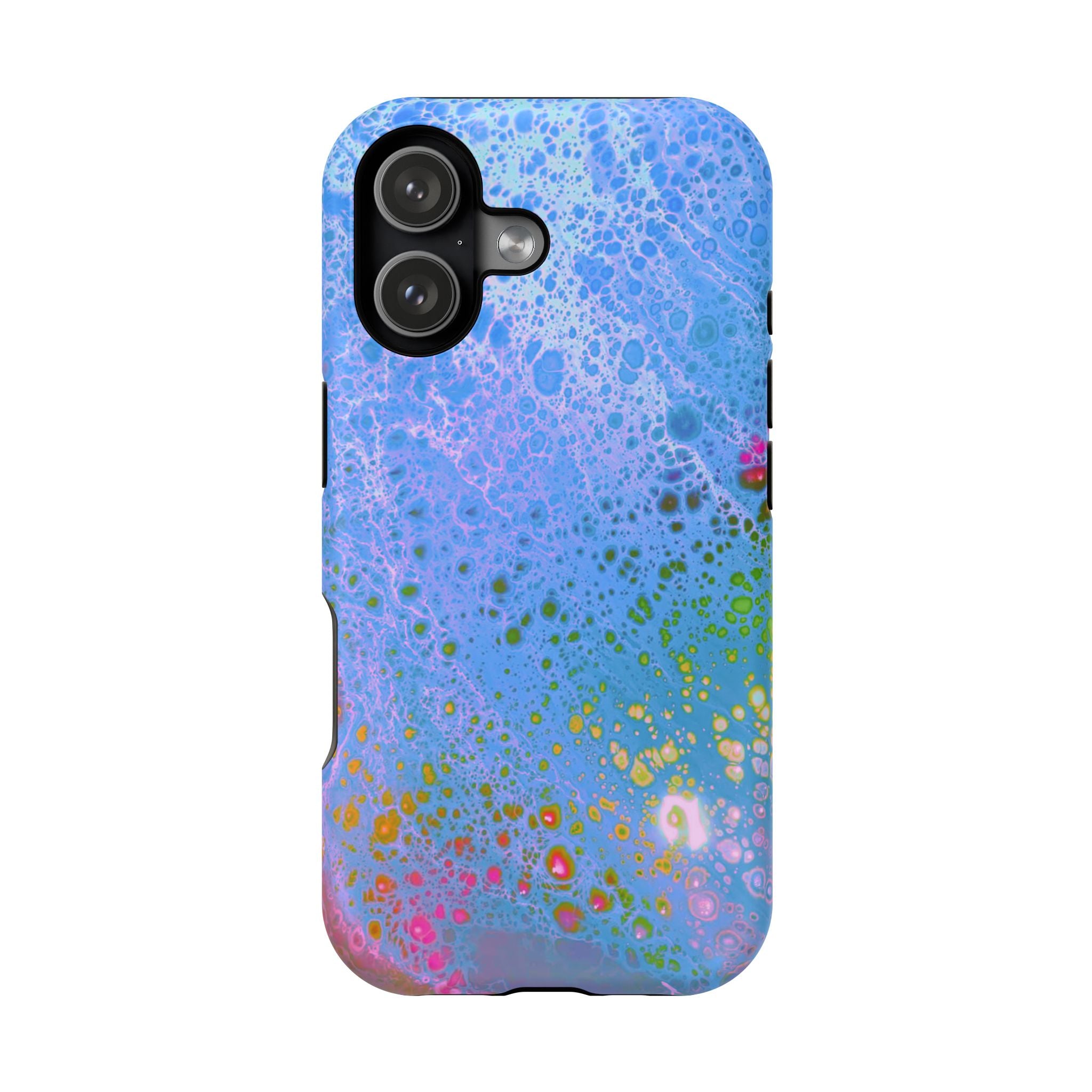 Frost Bloom MagSafe iPhone Case – Abstract Art Design, Shockproof for iPhone 14–17 Pro & Pro Max