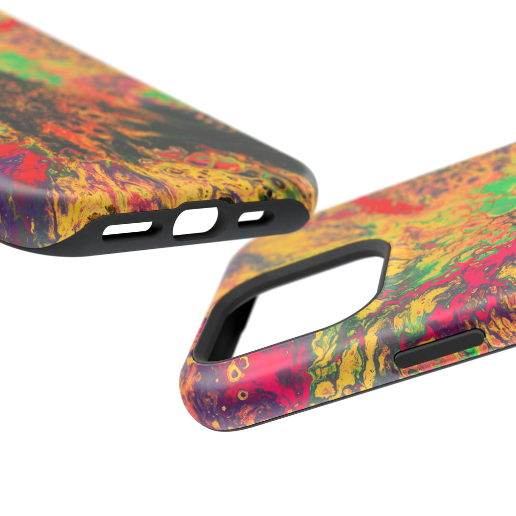 Bio Surge MagSafe iPhone Case – Abstract Art Design, Shockproof for iPhone 14–17 Pro & Pro Max