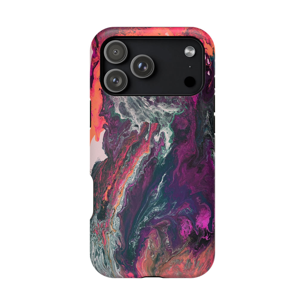 Colorwave Distortion X MagSafe iPhone Case – Abstract Art Design, Shockproof for iPhone 14–17 Pro & Pro Max