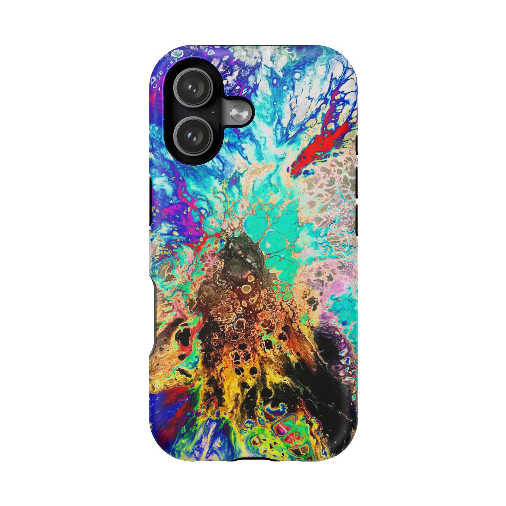 Spectrum Collapse MagSafe iPhone Case – Abstract Art Design, Shockproof for iPhone 14–17 Pro & Pro Max
